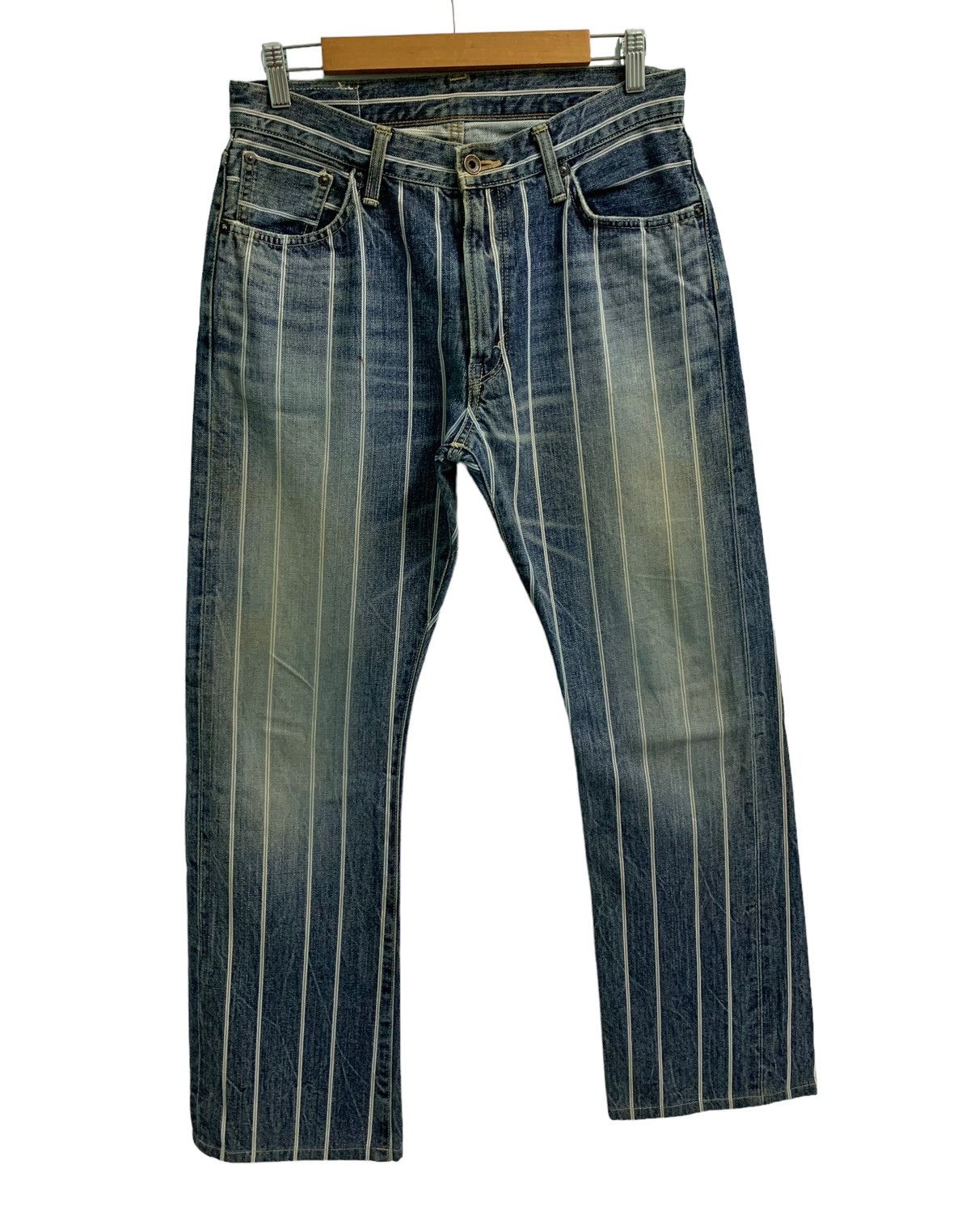 Edwin Dope🔥Vintage Edwin Stripes Selvedge Denim Size US 30 / EU 46 - 2 Thumbnail