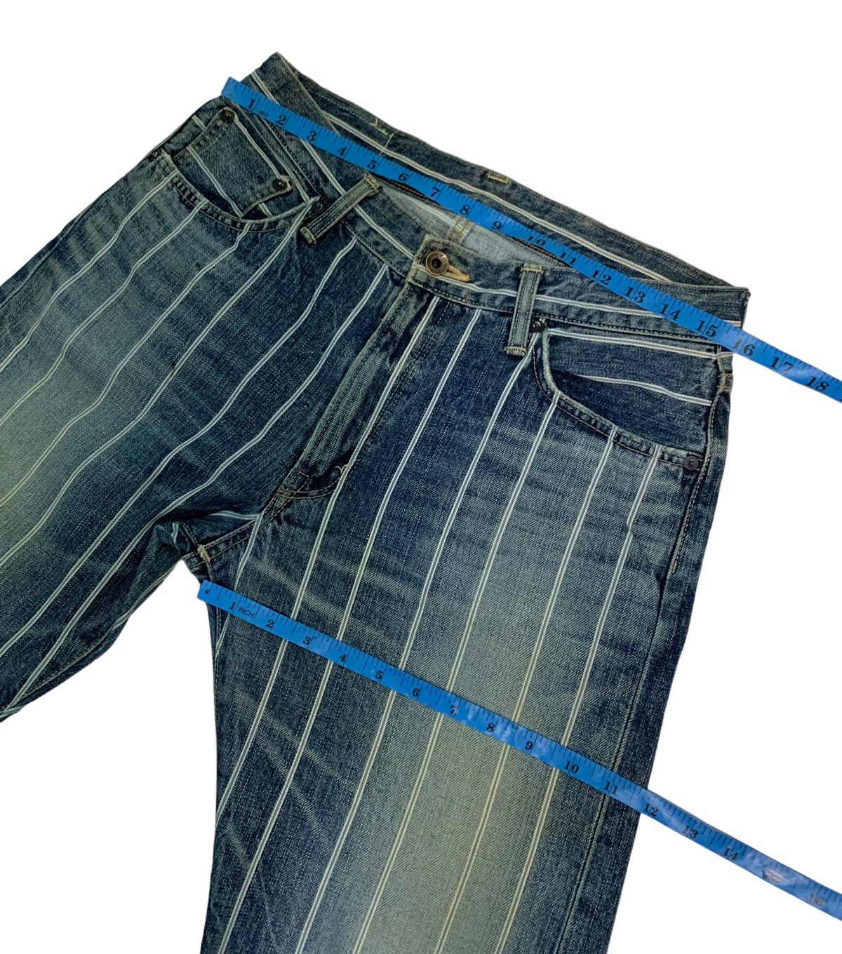 Edwin Dope🔥Vintage Edwin Stripes Selvedge Denim Size US 30 / EU 46 - 15 Thumbnail