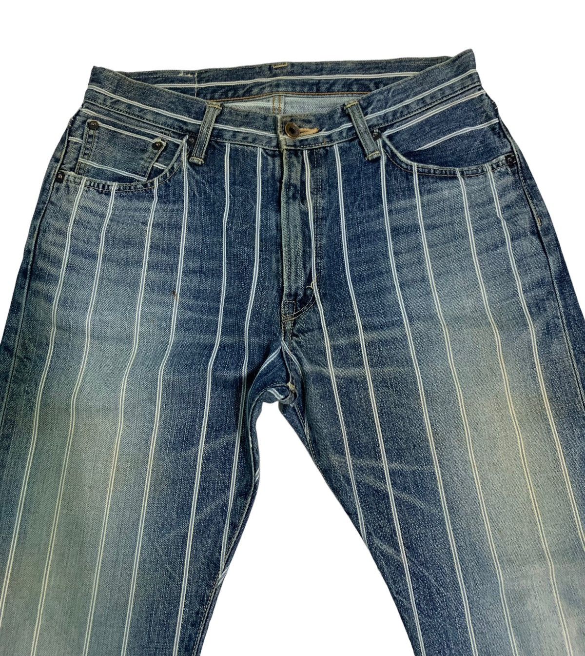 Edwin Dope🔥Vintage Edwin Stripes Selvedge Denim Size US 30 / EU 46 - 7 Thumbnail