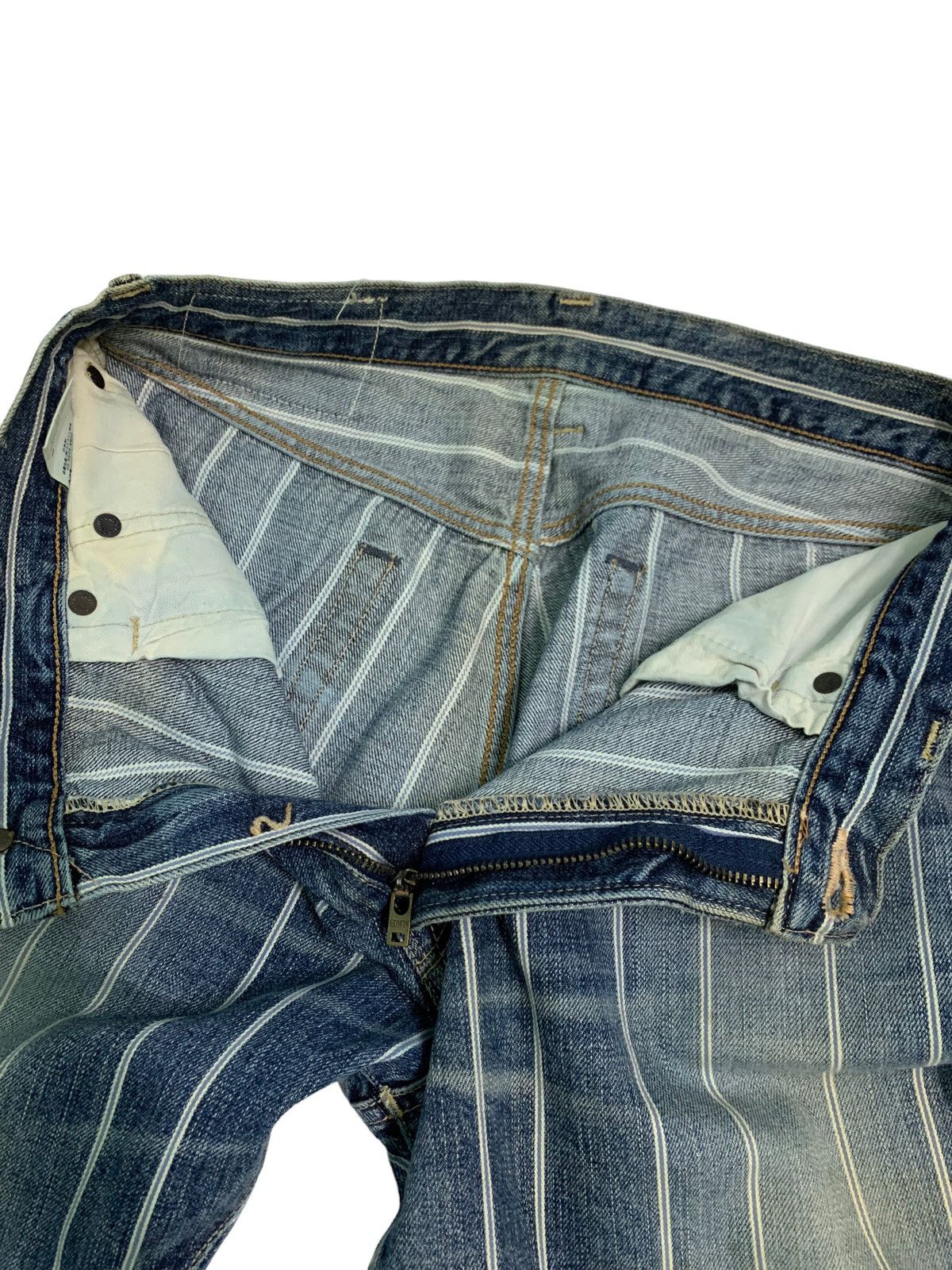 Edwin Dope🔥Vintage Edwin Stripes Selvedge Denim Size US 30 / EU 46 - 12 Thumbnail