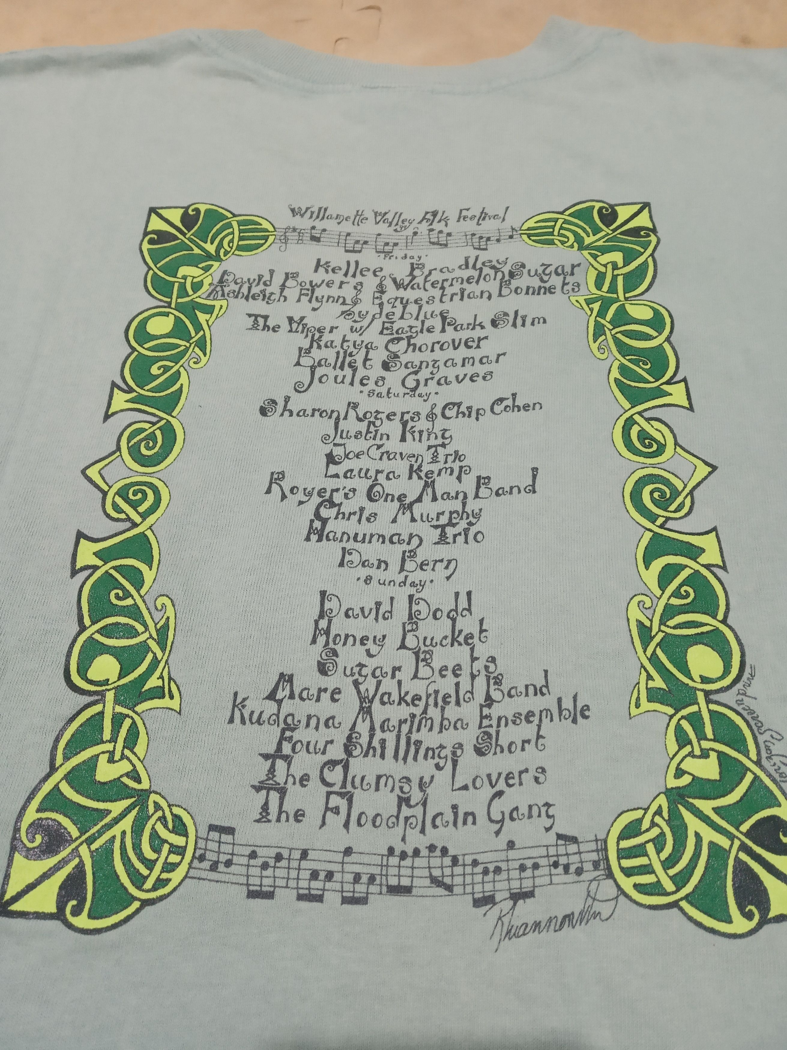 Band Tees 90s Willamette Valley Folk Festival Size US L / EU 52-54 / 3 - 4 Thumbnail