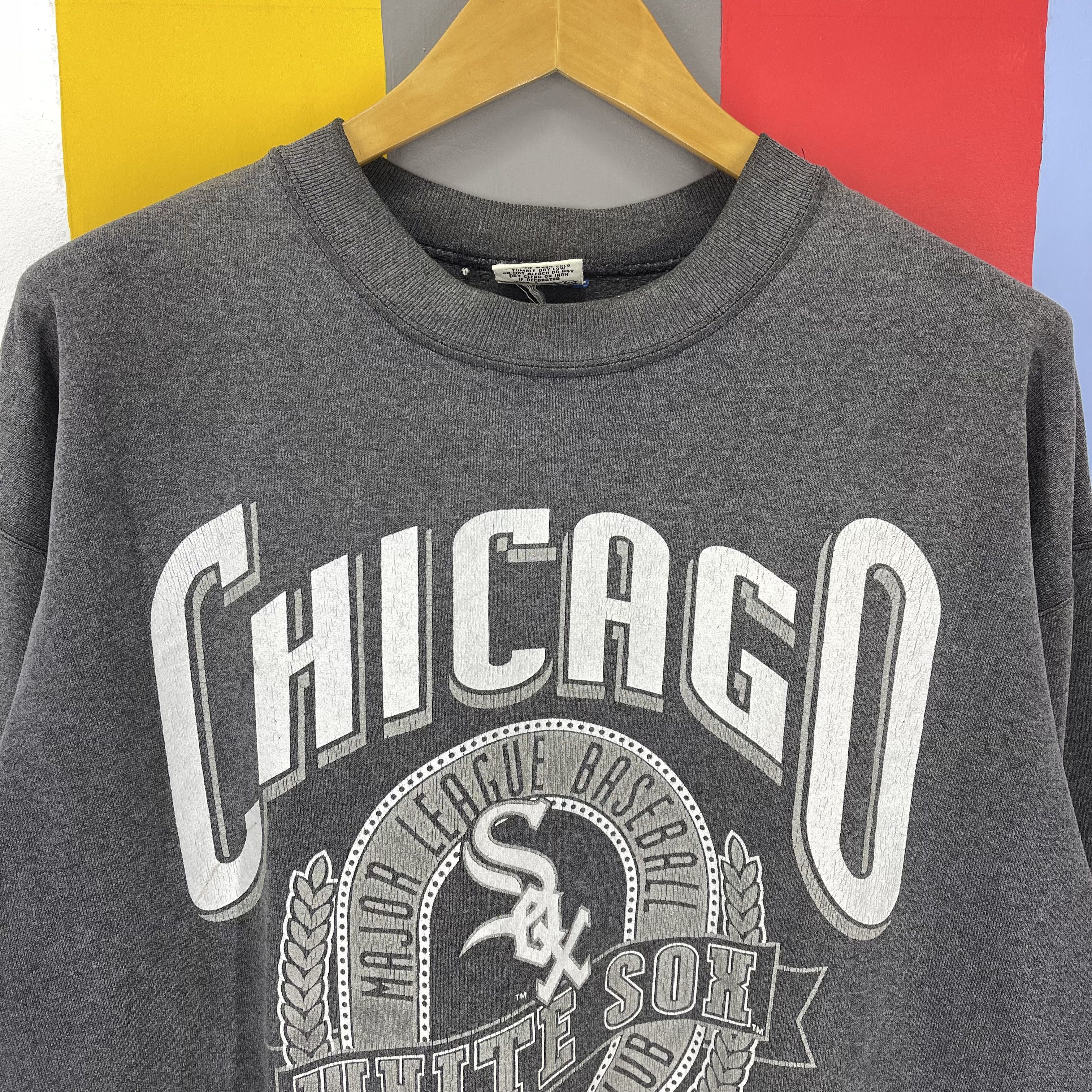 MLB 1992 Vintage CHICAGO WHITE SOX Crew Neck Sweatshirt #1241/AQ Size US L / EU 52-54 / 3 - 2 Thumbnail