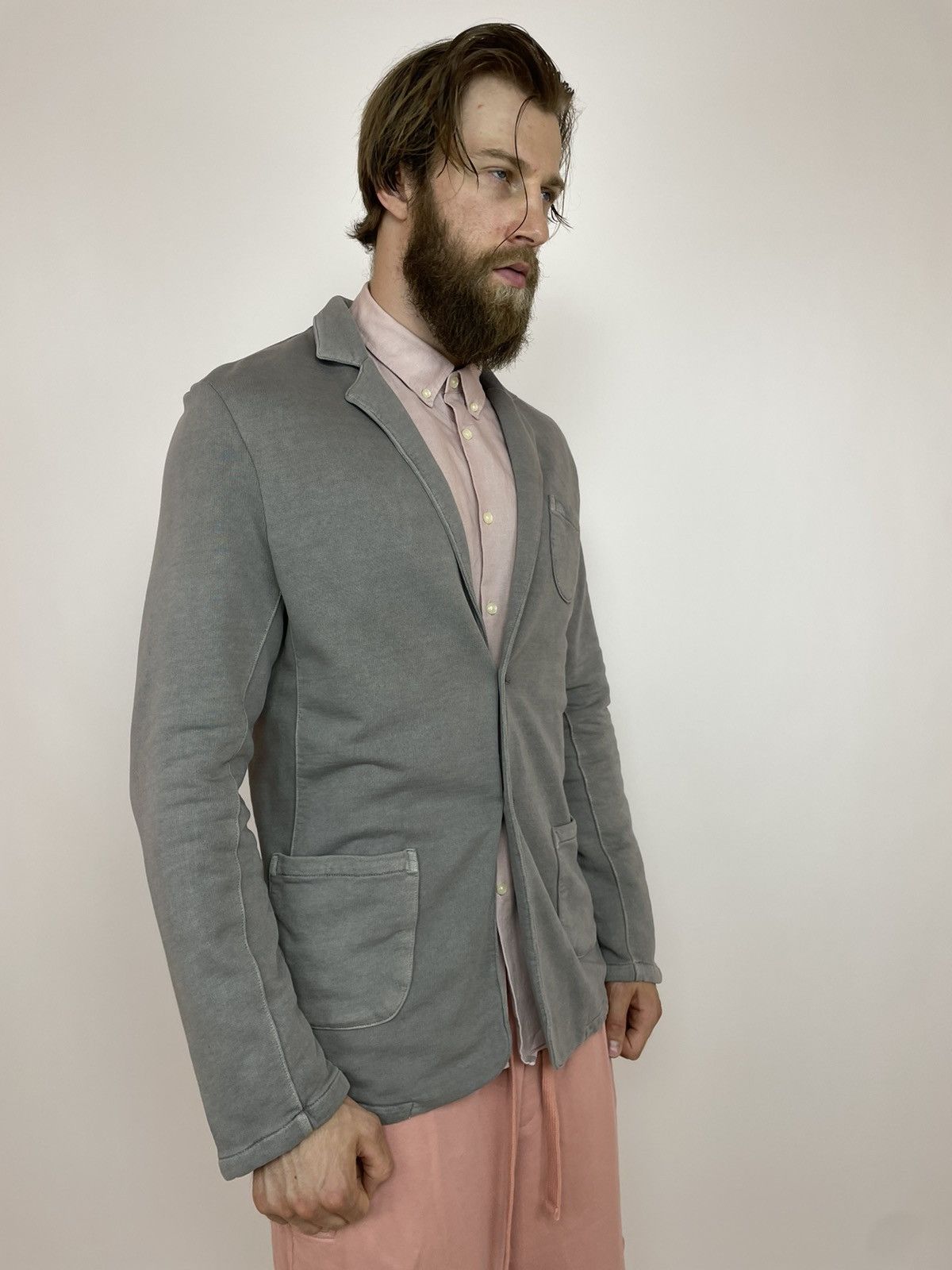 Other engbers Cotton Blazer washed gray Mens size L Size 50L - 3 Thumbnail