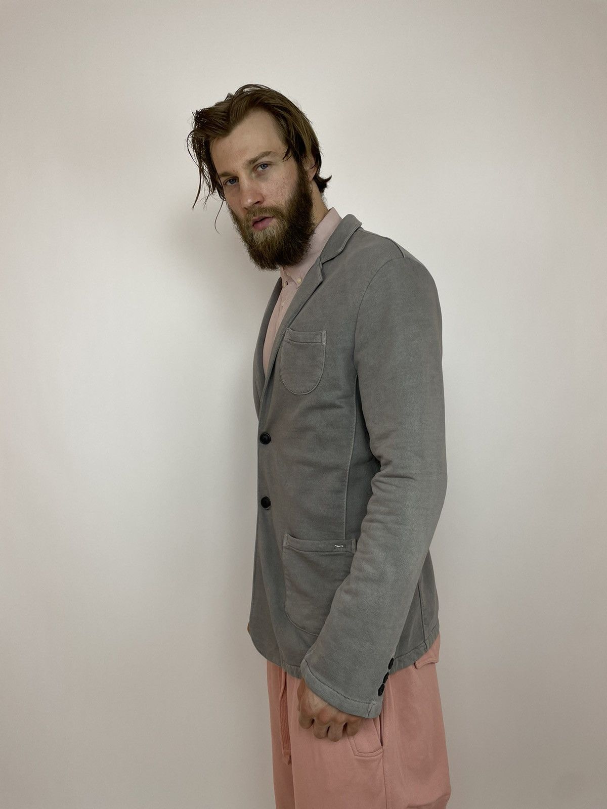 Other engbers Cotton Blazer washed gray Mens size L Size 50L - 5 Thumbnail