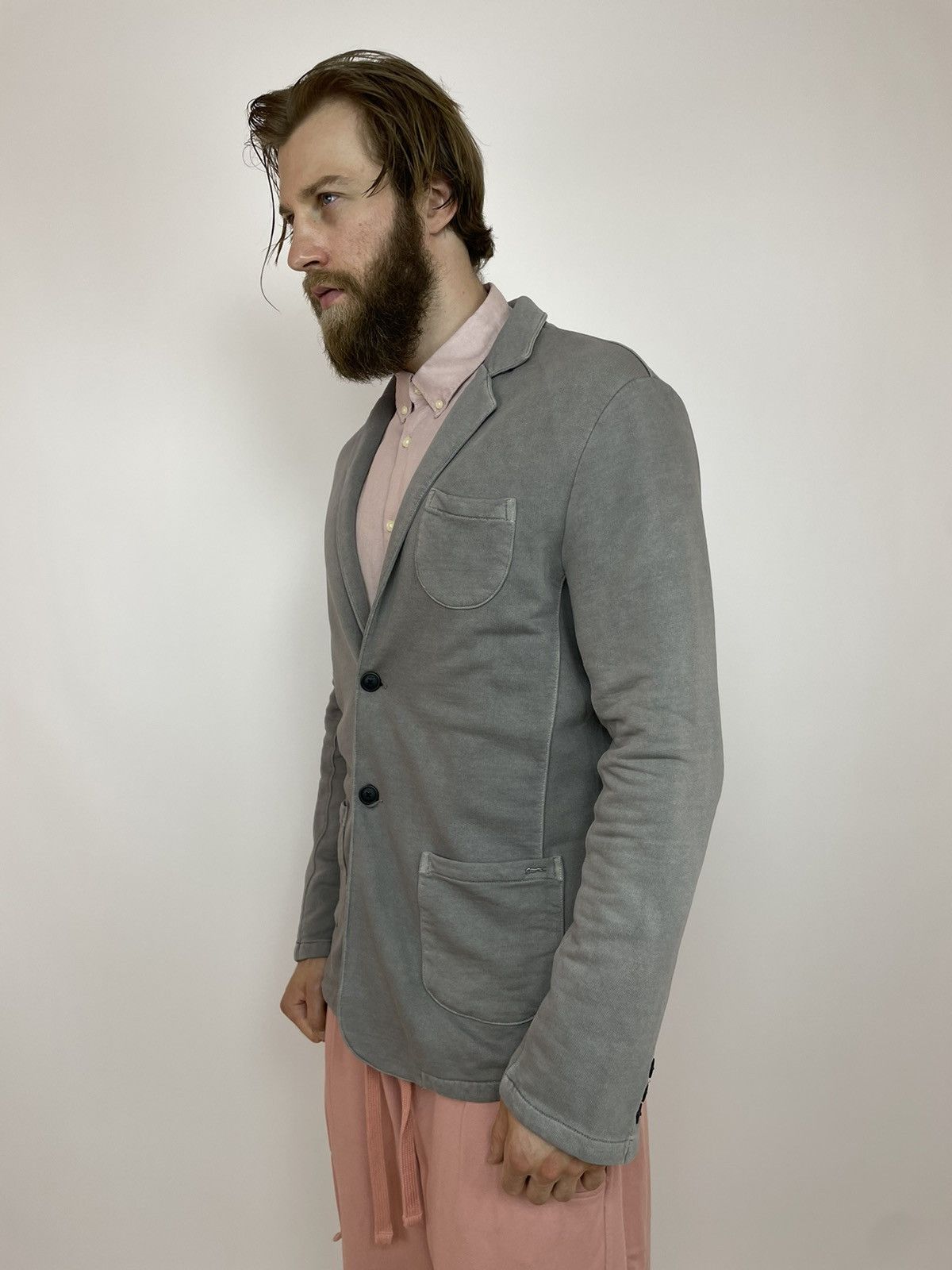 Other engbers Cotton Blazer washed gray Mens size L Size 50L - 2 Thumbnail