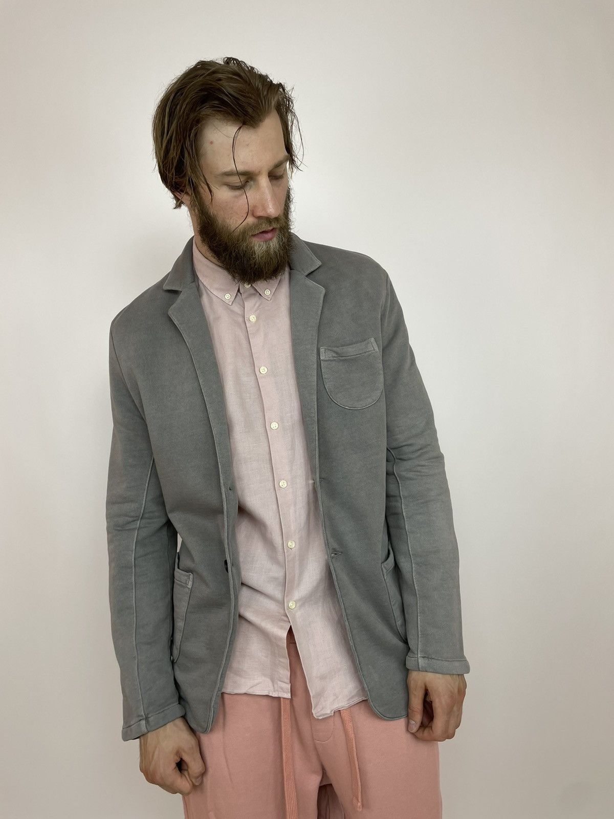 Other engbers Cotton Blazer washed gray Mens size L Size 50L - 9 Thumbnail