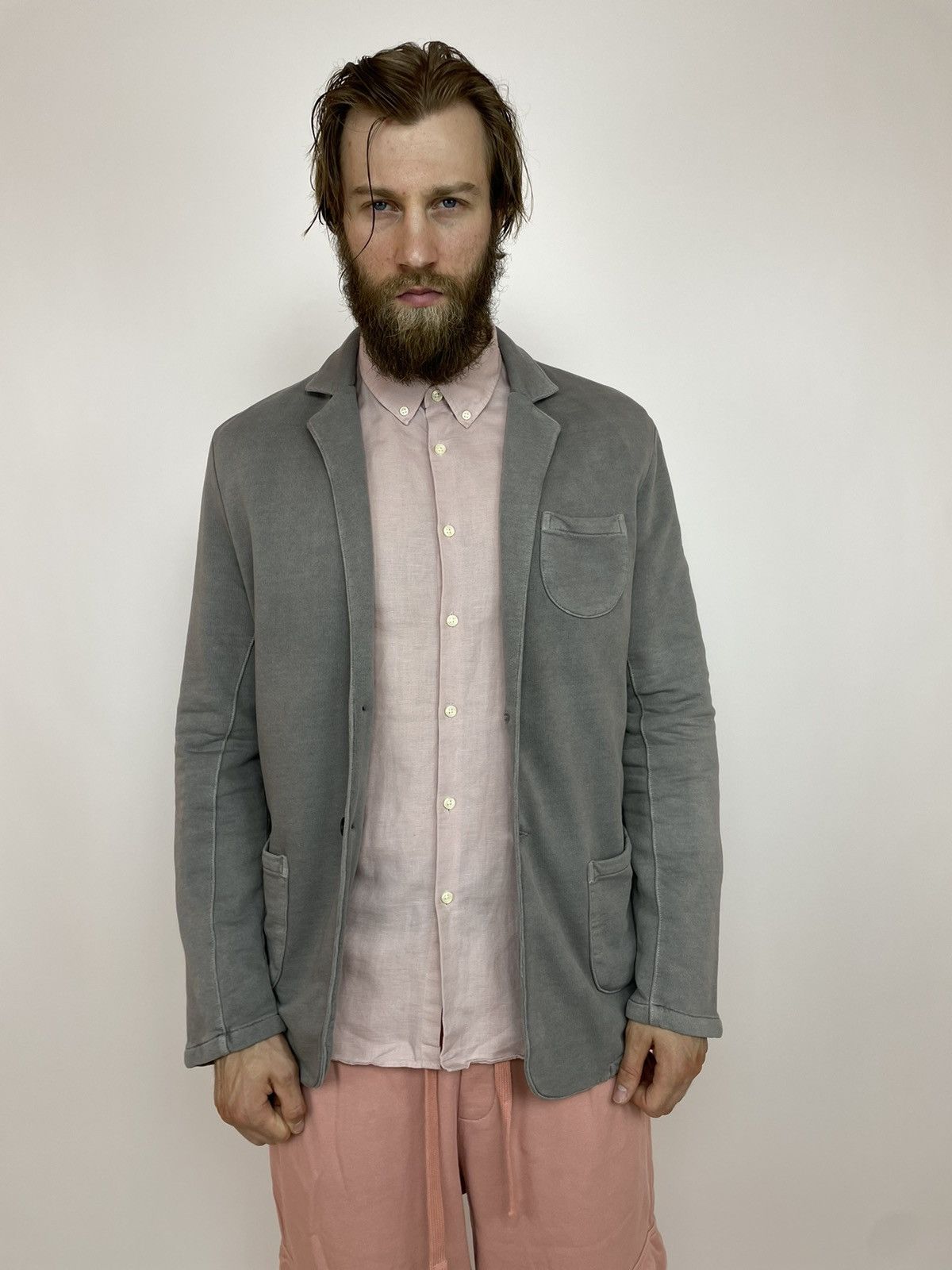 Other engbers Cotton Blazer washed gray Mens size L Size 50L - 7 Thumbnail