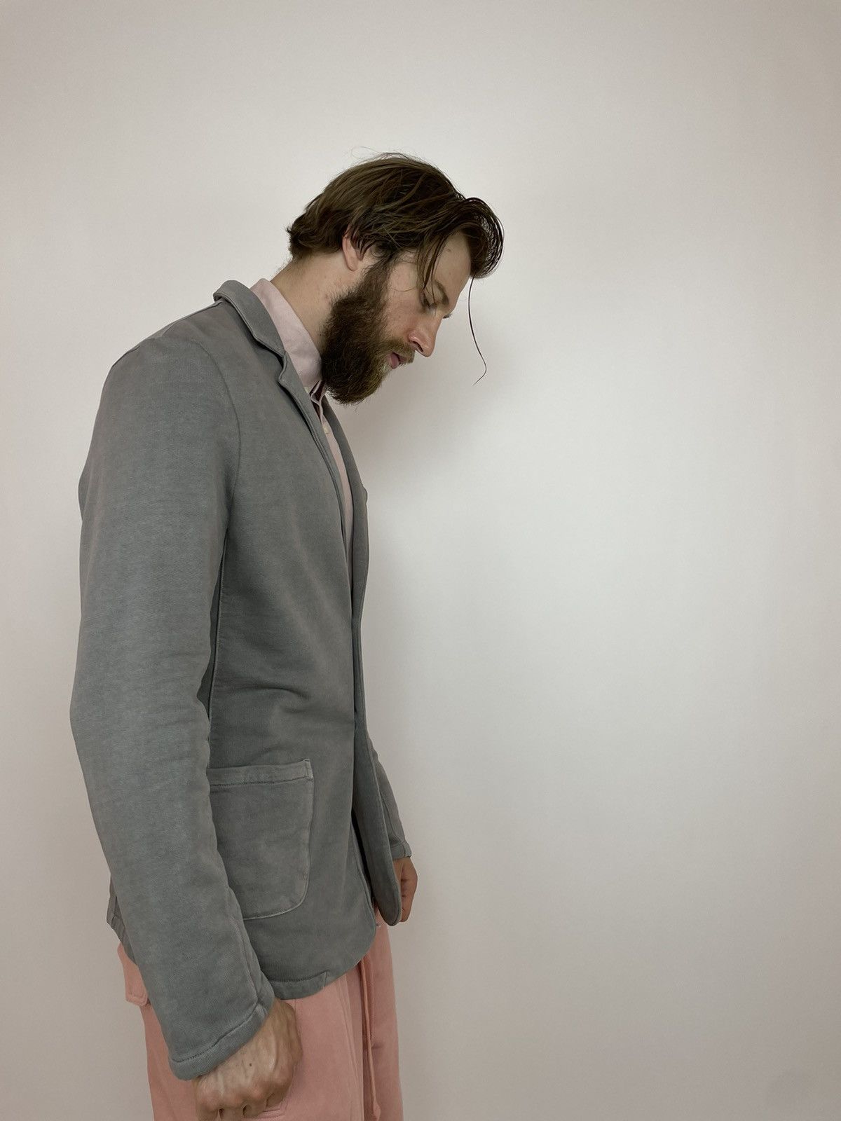 Other engbers Cotton Blazer washed gray Mens size L Size 50L - 4 Thumbnail