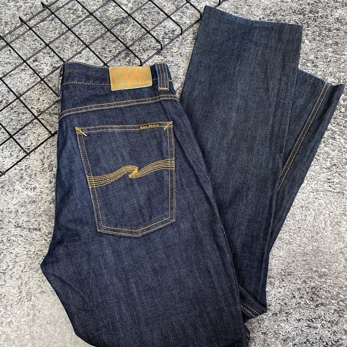 Jeans Denim Men Nudie Jeans CO Dark Blue Classic Slim Jim 34