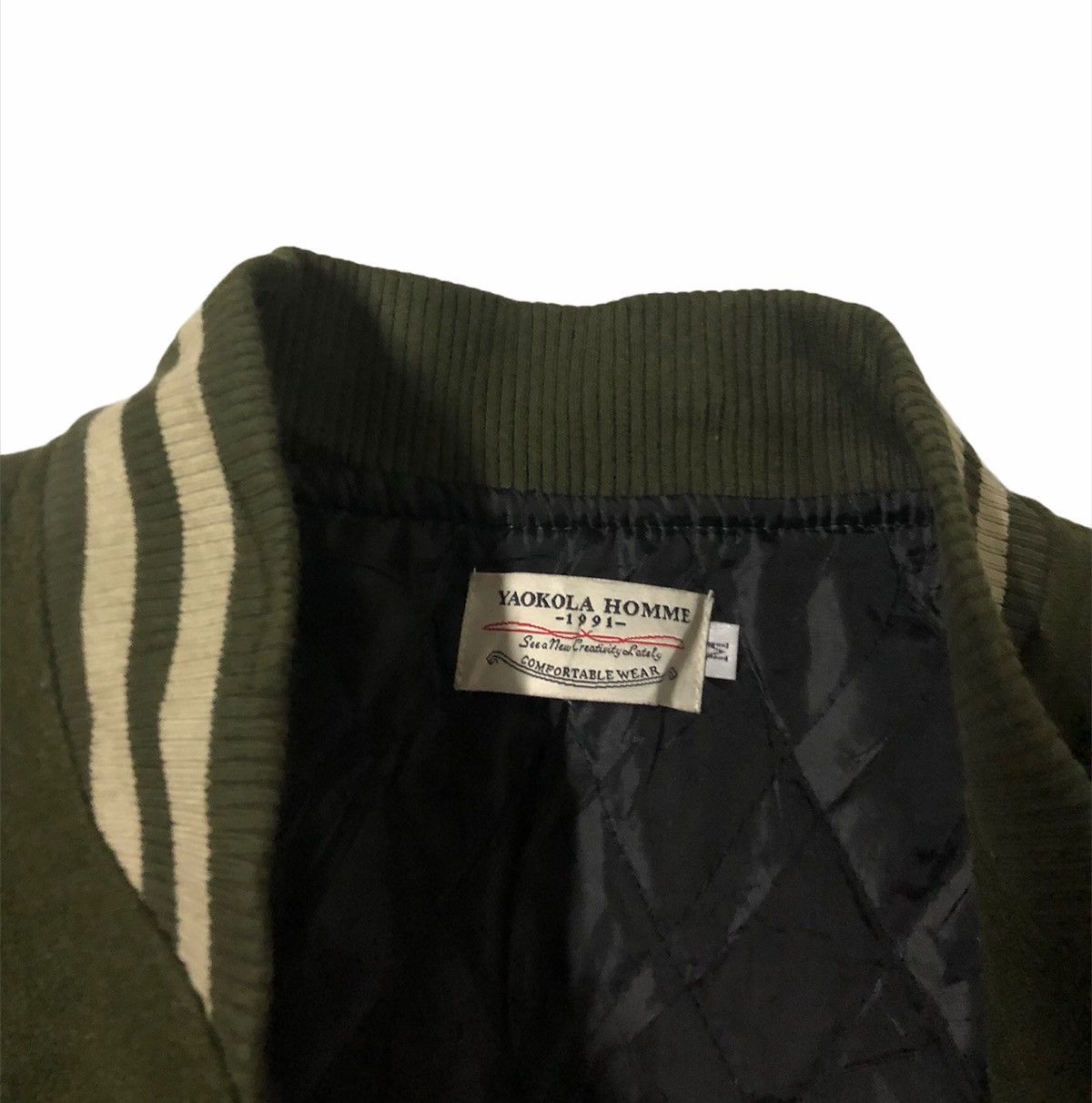 Japanese Brand × Vintage 🔥Vintage 1991 Yaokola Homme Varsity Jacket Size US M / EU 48-50 / 2 - 6 Thumbnail