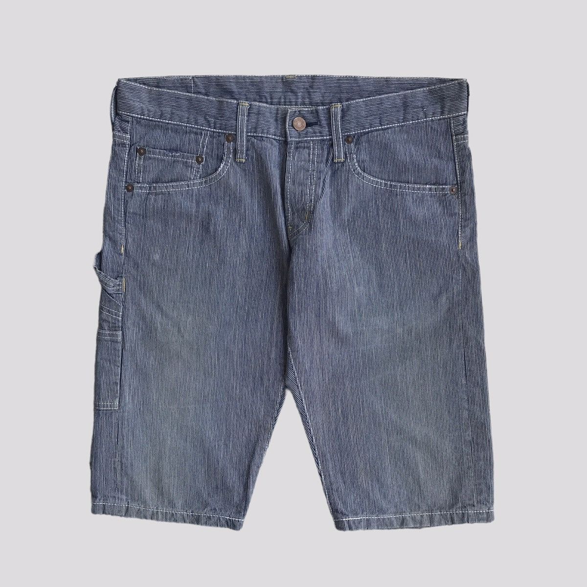 Hysteric Glamour × If Six Was Nine × Japanese Brand Hysteric Glamour Hickory Stripes Carpenter Short Pants Size US 32 / EU 48 - 2 Thumbnail