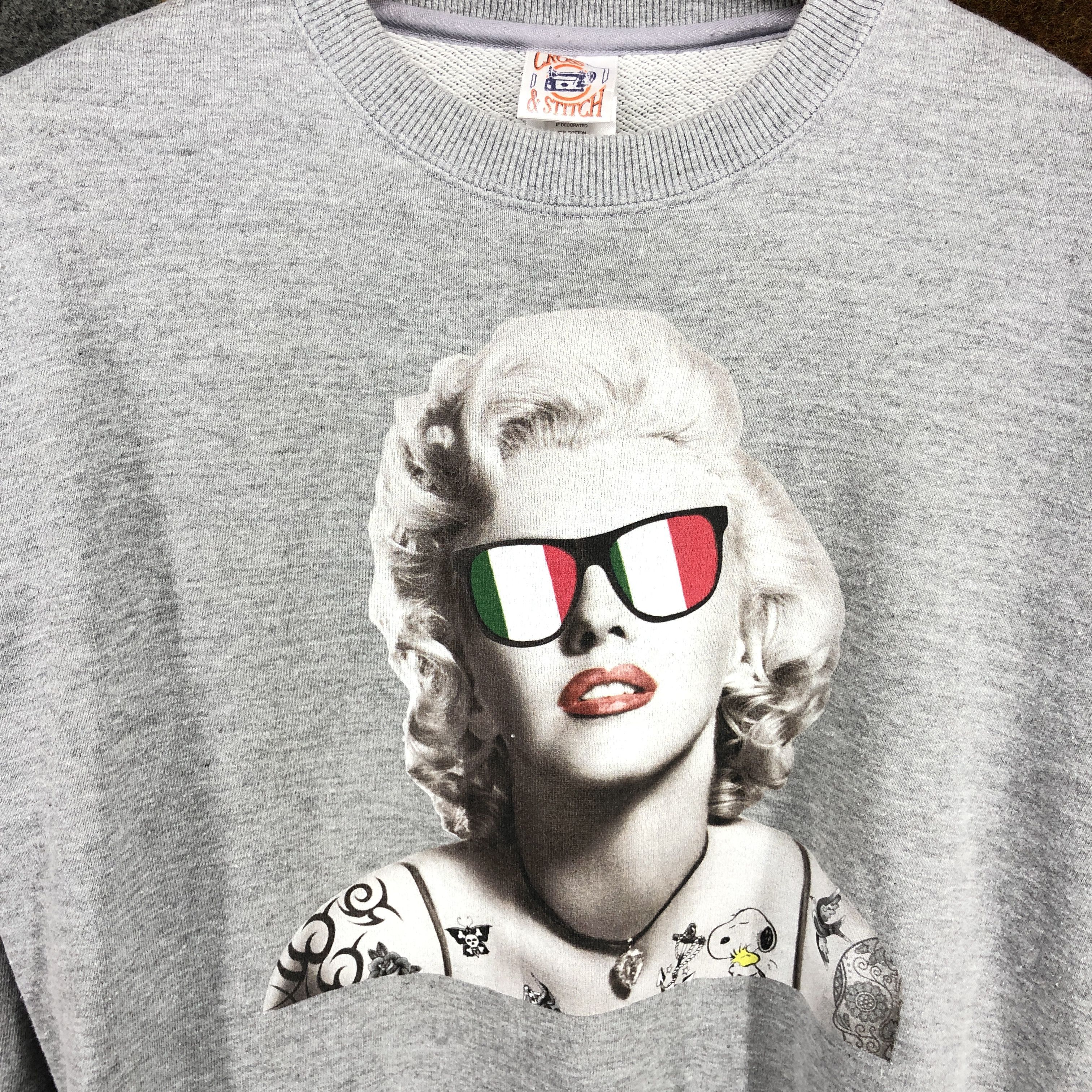 Peanuts MARILYN MONROE x SNOOPY by CROSS & STITCH Sweatshirt #0289/N Size S / US 4 / IT 40 - 3 Thumbnail