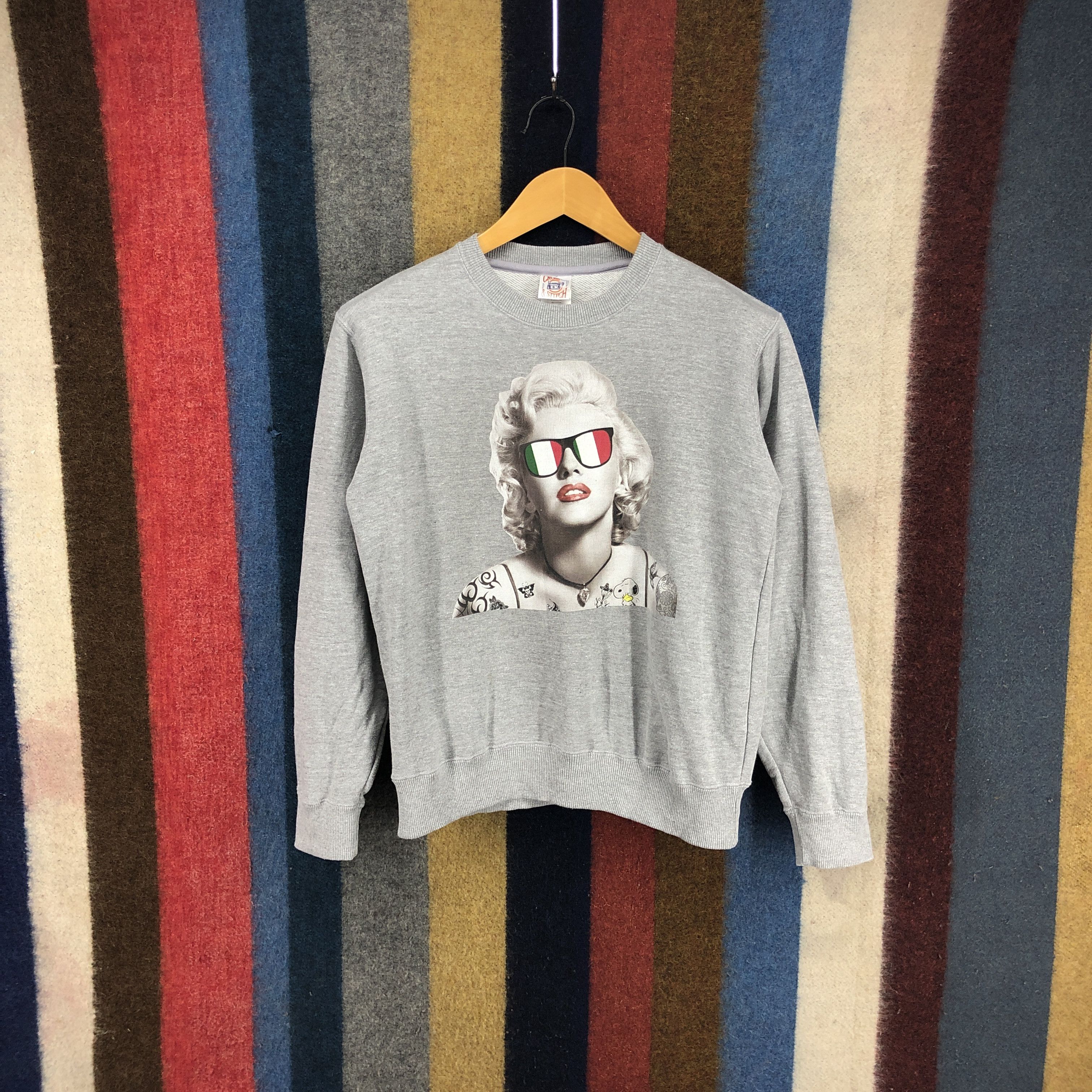 Peanuts MARILYN MONROE x SNOOPY by CROSS & STITCH Sweatshirt #0289/N Size S / US 4 / IT 40 - 1 Thumbnail