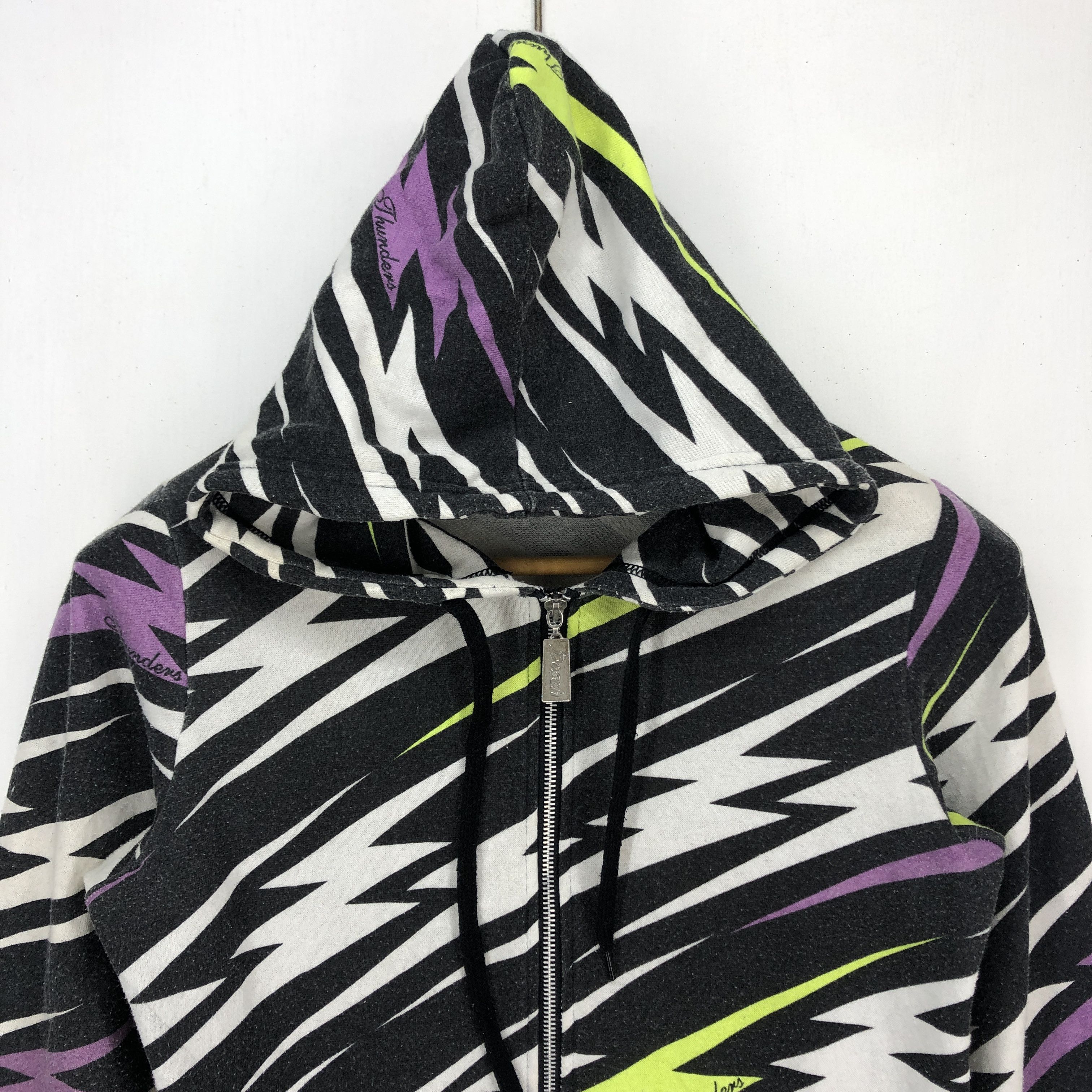 Japanese Brand DOSCH Colourful Thunder Zipper Hoodie #1591-59 Size US S / EU 44-46 / 1 - 2 Thumbnail
