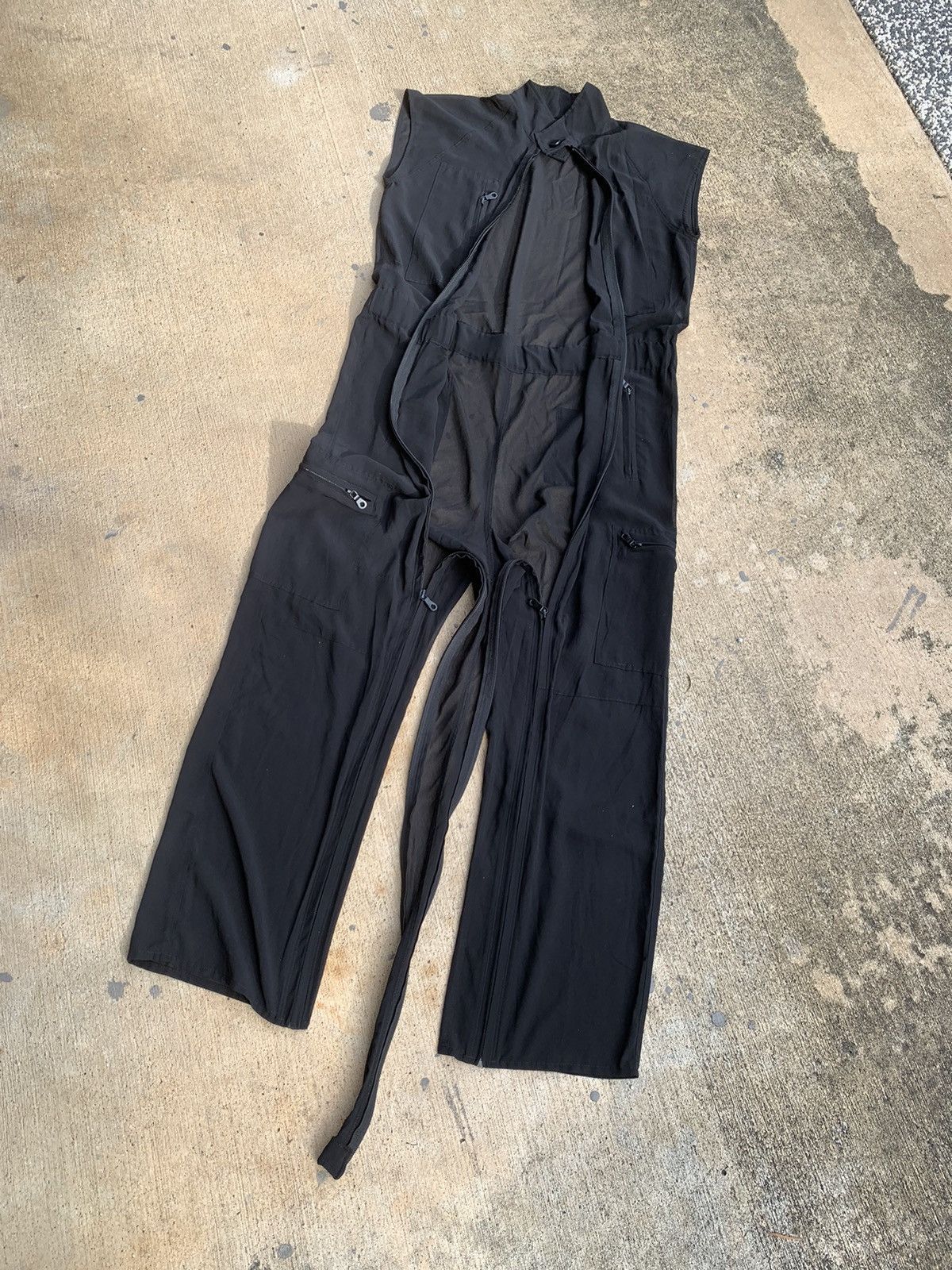 G.V.G.V. × Japanese Brand G.V.G.V SUPER RARE MESH NET SEE THROUGH MULTIZIPPER OVERALL Size US 38 / EU 54 - 3 Thumbnail