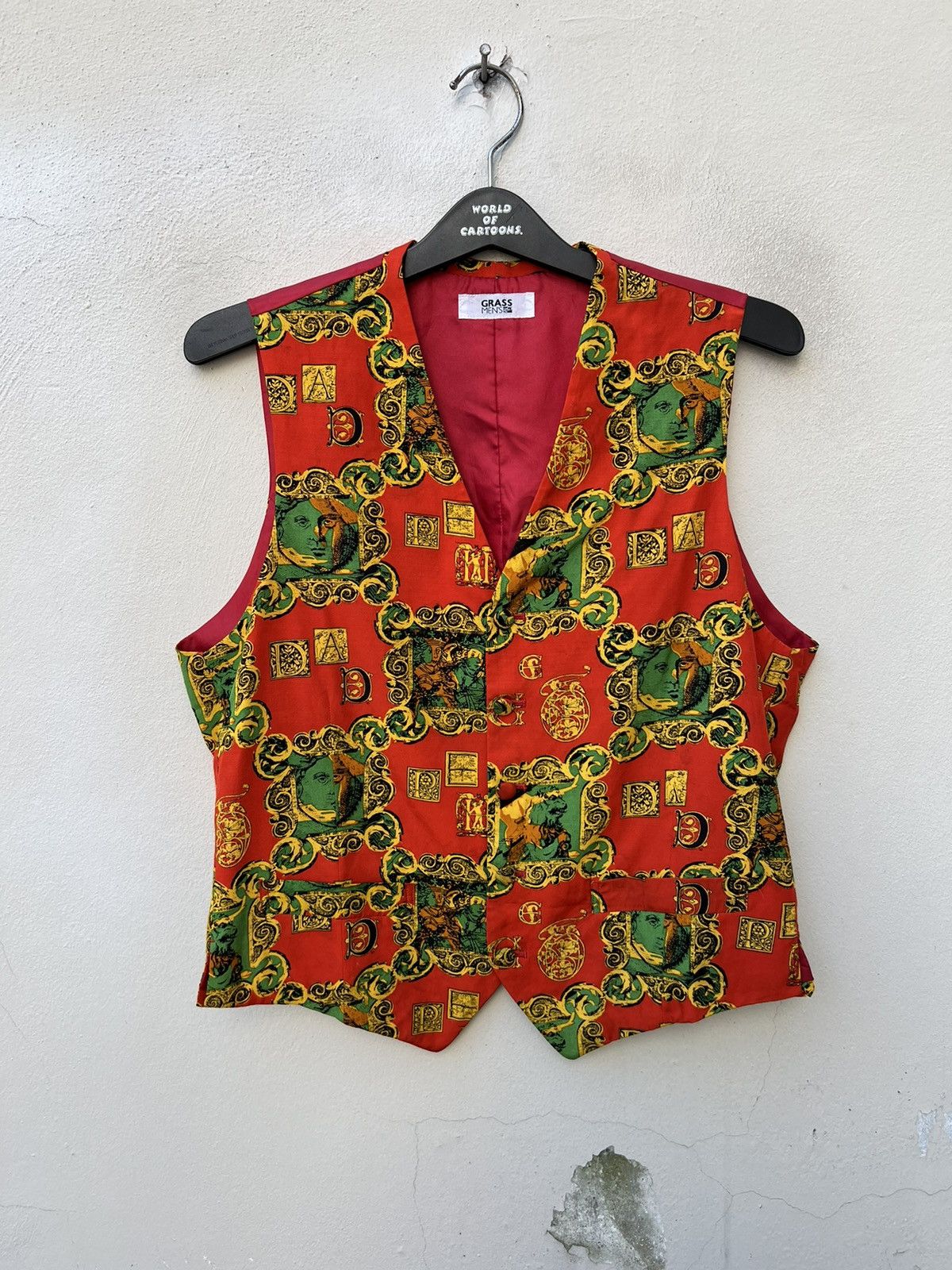 Japanese Brand Vintage 90s Jun Saito Grass Men Baroque Vest Size US M / EU 48-50 / 2 - 3 Thumbnail