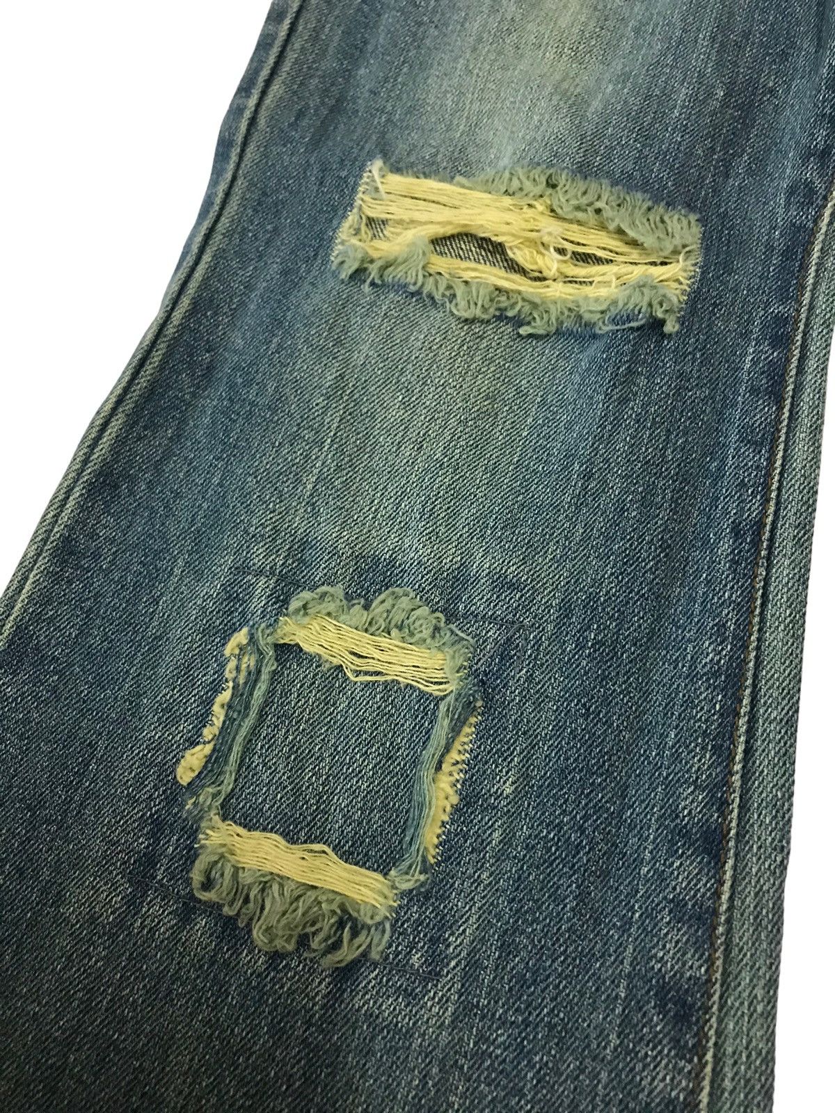 Hysteric Glamour Last Drop🔥S.P.R Jeans Patchwork Ripped Boot Cut Denim Size 30" / US 8 / IT 44 - 12 Thumbnail