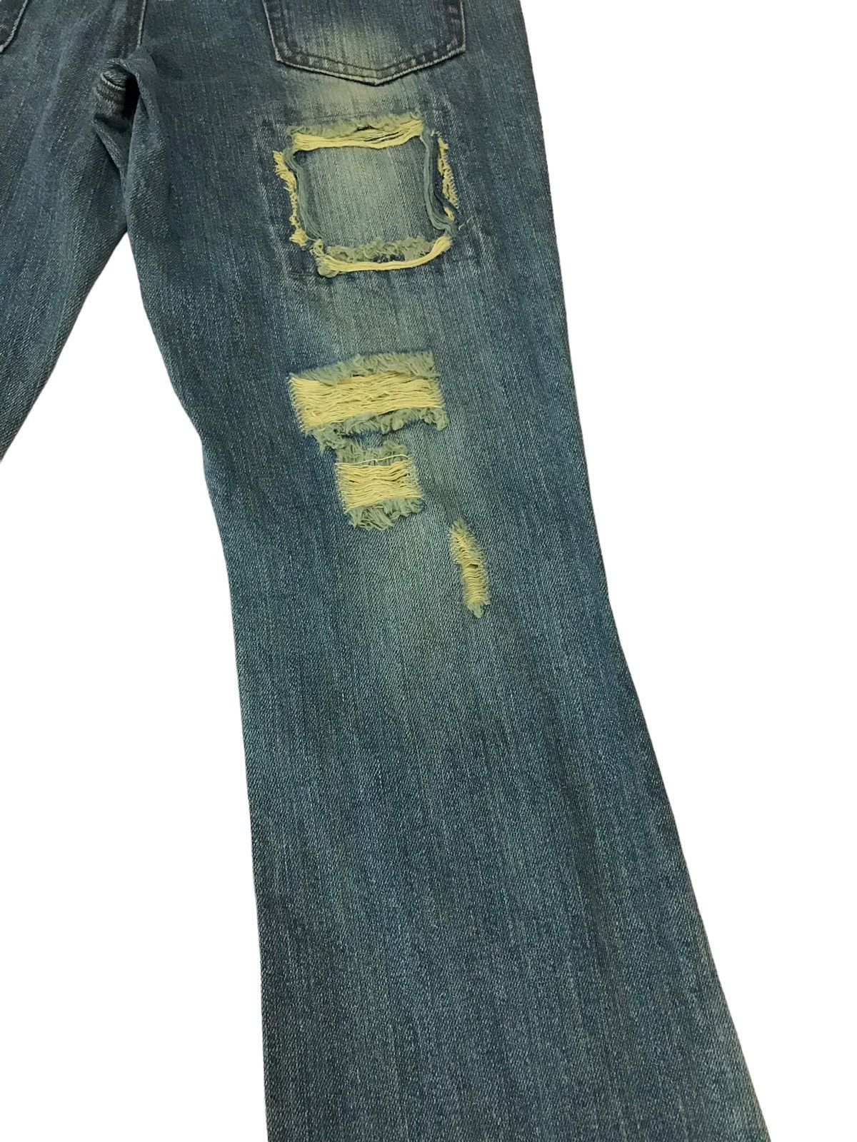 Hysteric Glamour Last Drop🔥S.P.R Jeans Patchwork Ripped Boot Cut Denim Size 30" / US 8 / IT 44 - 19 Thumbnail