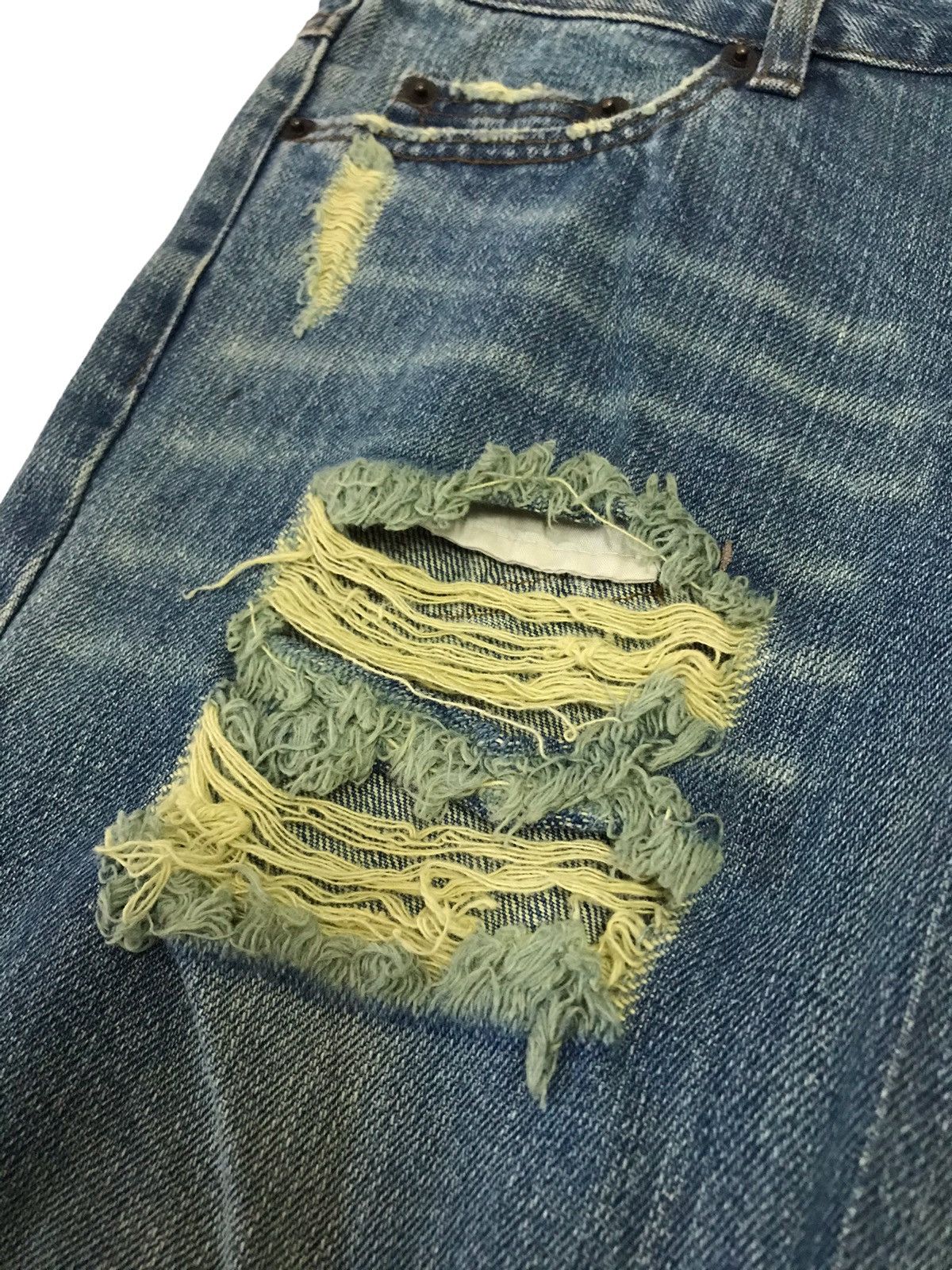 Hysteric Glamour Last Drop🔥S.P.R Jeans Patchwork Ripped Boot Cut Denim Size 30" / US 8 / IT 44 - 10 Thumbnail