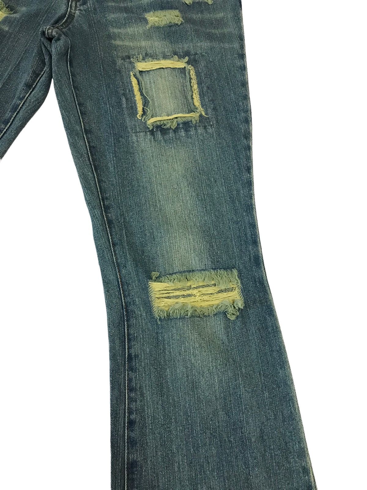 Hysteric Glamour Last Drop🔥S.P.R Jeans Patchwork Ripped Boot Cut Denim Size 30" / US 8 / IT 44 - 6 Thumbnail