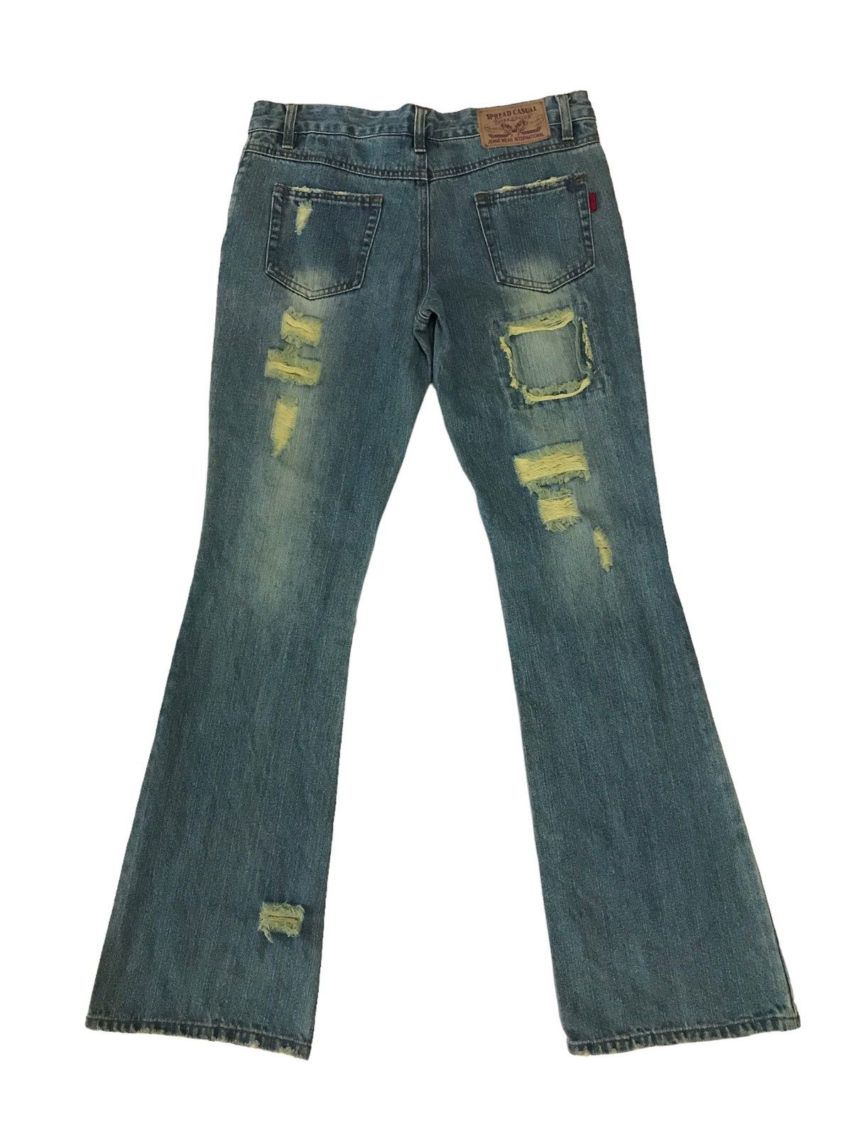 Hysteric Glamour Last Drop🔥S.P.R Jeans Patchwork Ripped Boot Cut Denim Size 30" / US 8 / IT 44 - 14 Thumbnail