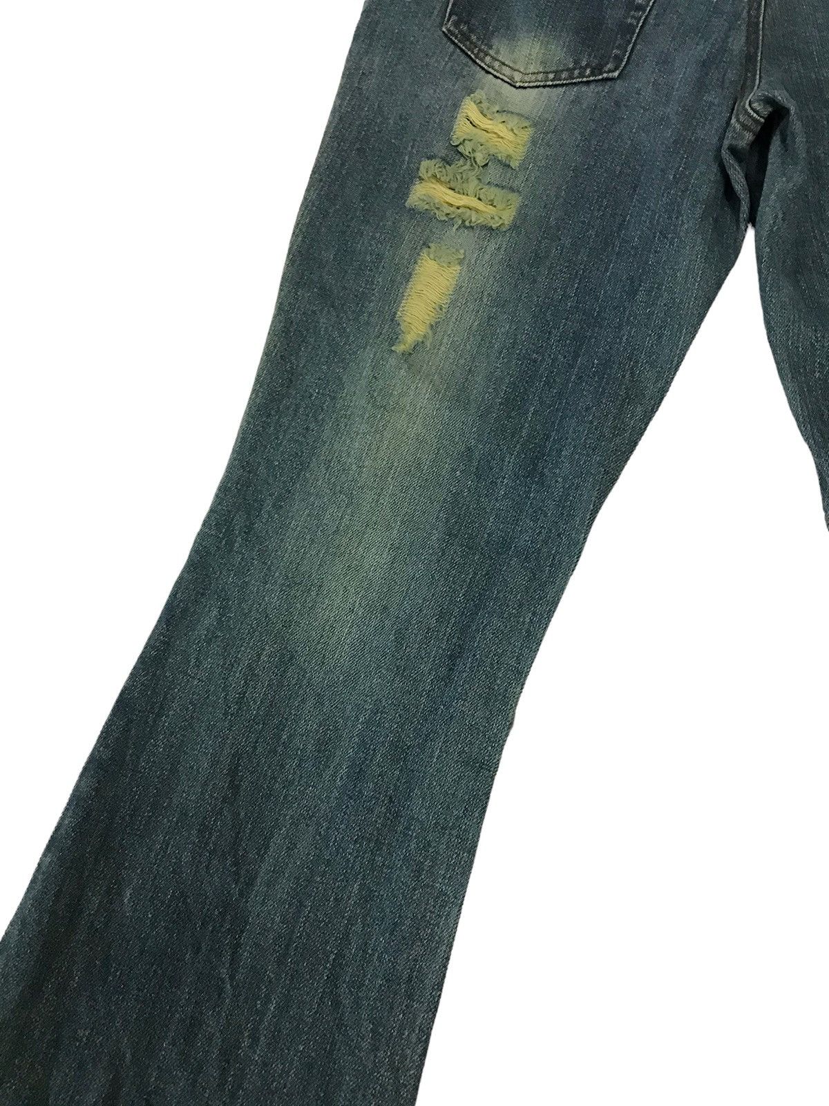 Hysteric Glamour Last Drop🔥S.P.R Jeans Patchwork Ripped Boot Cut Denim Size 30" / US 8 / IT 44 - 20 Thumbnail