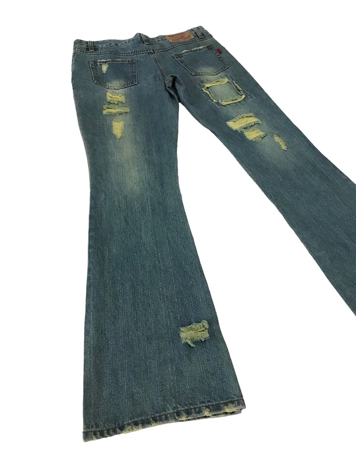 Hysteric Glamour Last Drop🔥S.P.R Jeans Patchwork Ripped Boot Cut Denim Size 30" / US 8 / IT 44 - 15 Thumbnail