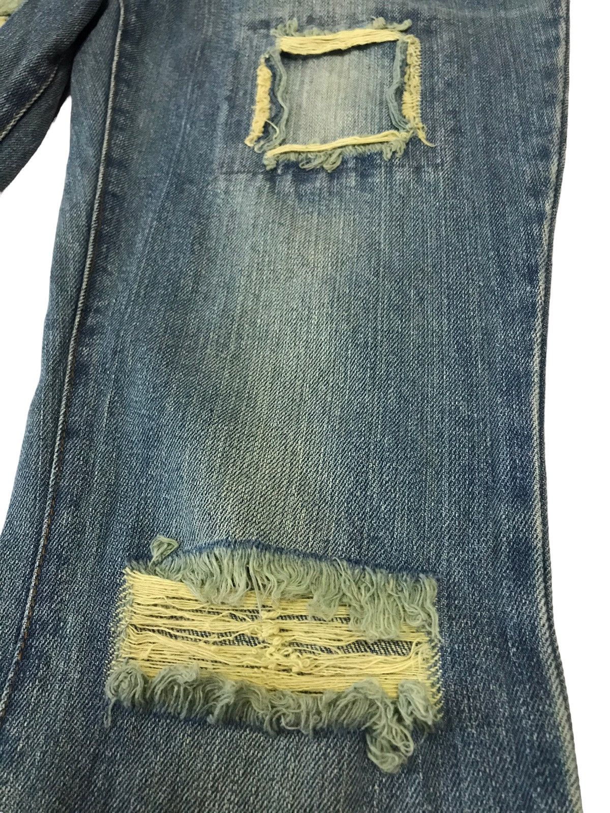 Hysteric Glamour Last Drop🔥S.P.R Jeans Patchwork Ripped Boot Cut Denim Size 30" / US 8 / IT 44 - 11 Thumbnail