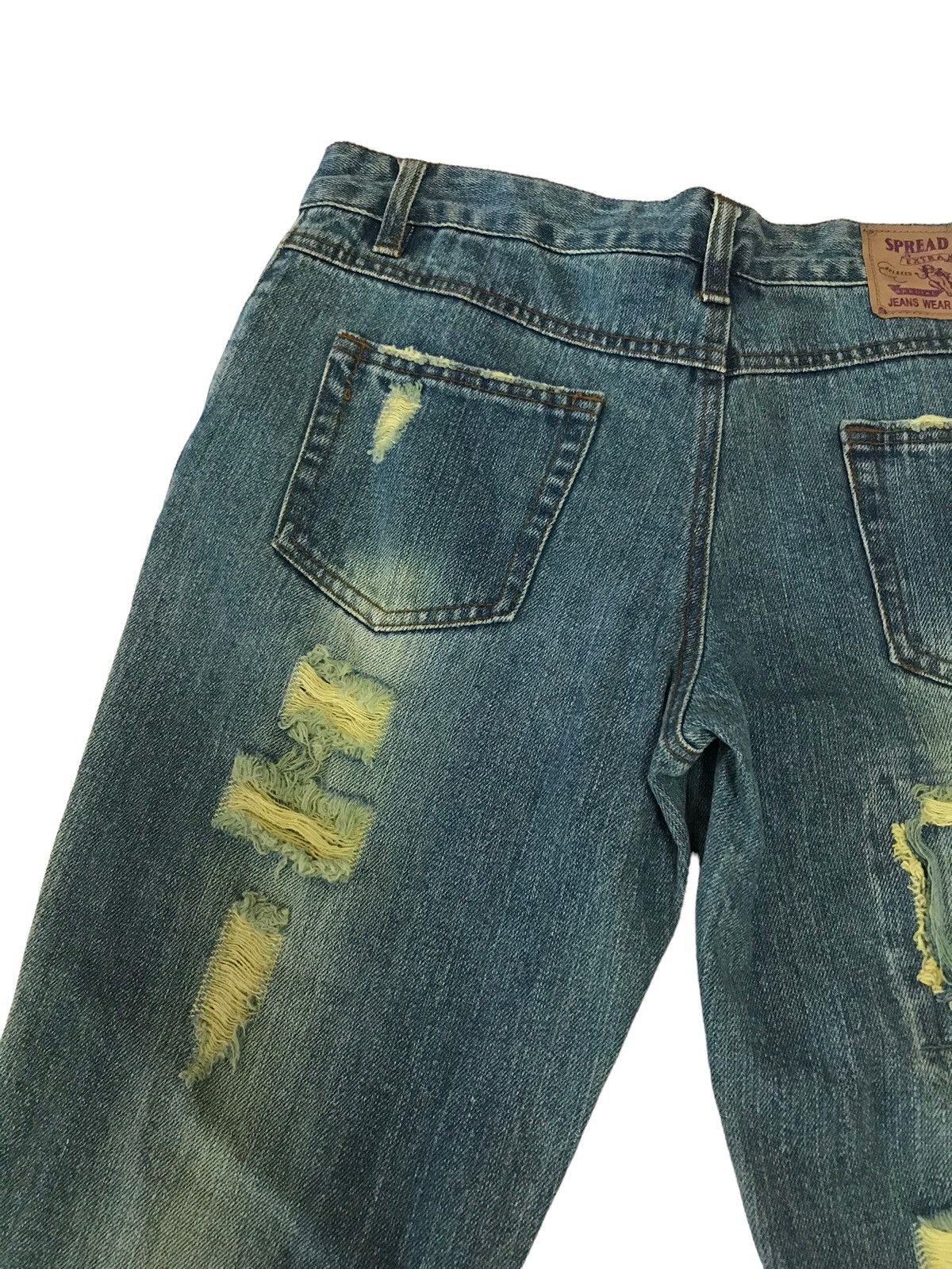 Hysteric Glamour Last Drop🔥S.P.R Jeans Patchwork Ripped Boot Cut Denim Size 30" / US 8 / IT 44 - 22 Thumbnail