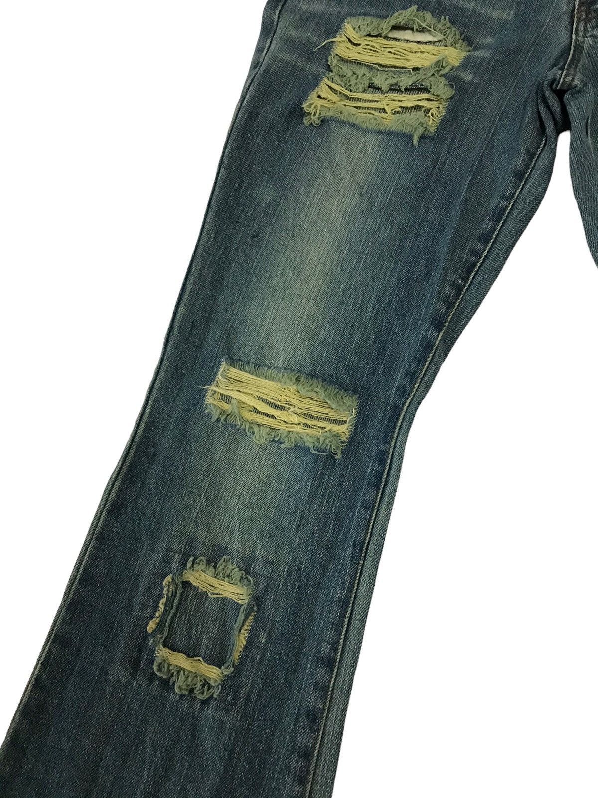 Hysteric Glamour Last Drop🔥S.P.R Jeans Patchwork Ripped Boot Cut Denim Size 30" / US 8 / IT 44 - 7 Thumbnail