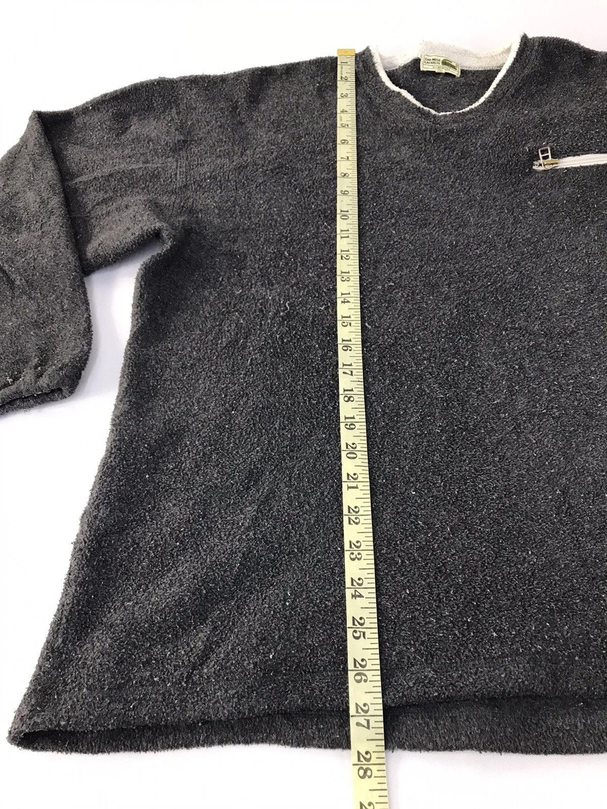 Lacoste × Vintage Chemise Lacoste Homewear Fleece Sweatshirt V Neck Design Size US L / EU 52-54 / 3 - 9 Thumbnail