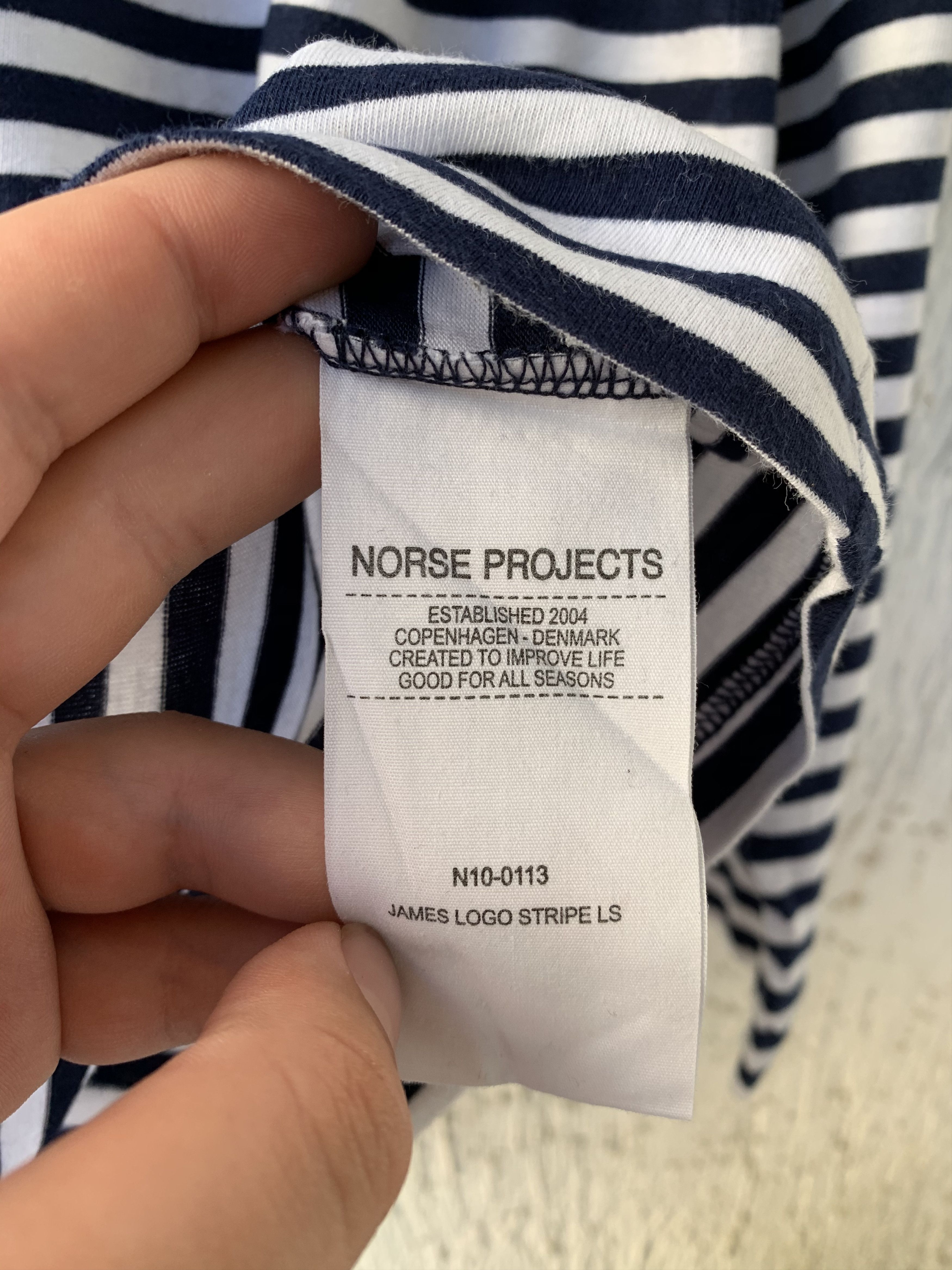 Norse Projects James Logo Stripe longsleeve Size US M / EU 48-50 / 2 - 4 Thumbnail
