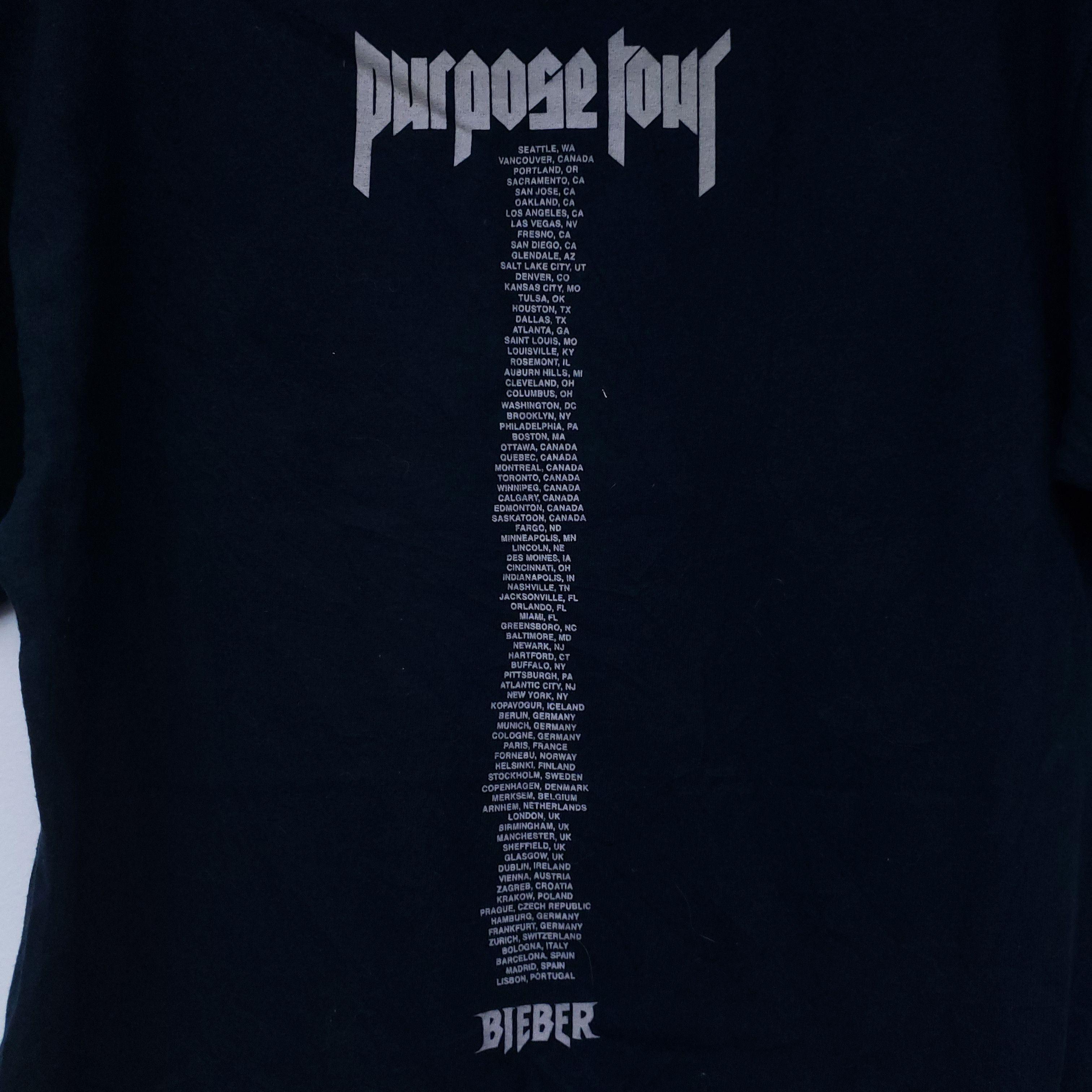 Band Tees × Justin Bieber Justin Bieber 2016 Purpose Tour T-Shirt Size US S / EU 44-46 / 1 - 4 Thumbnail