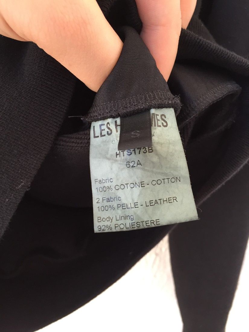 Les Hommes Black Leather Panel Sweatshirt Size US S / EU 44-46 / 1 - 4 Thumbnail