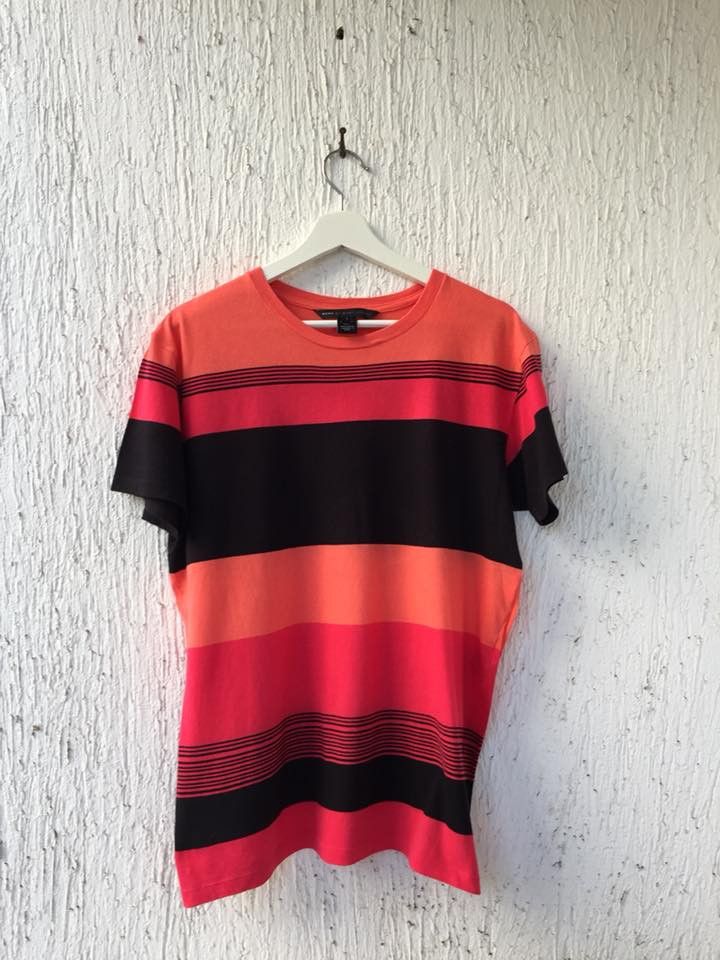 Pre-owned Marc Jacobs Panelled Tee In Black