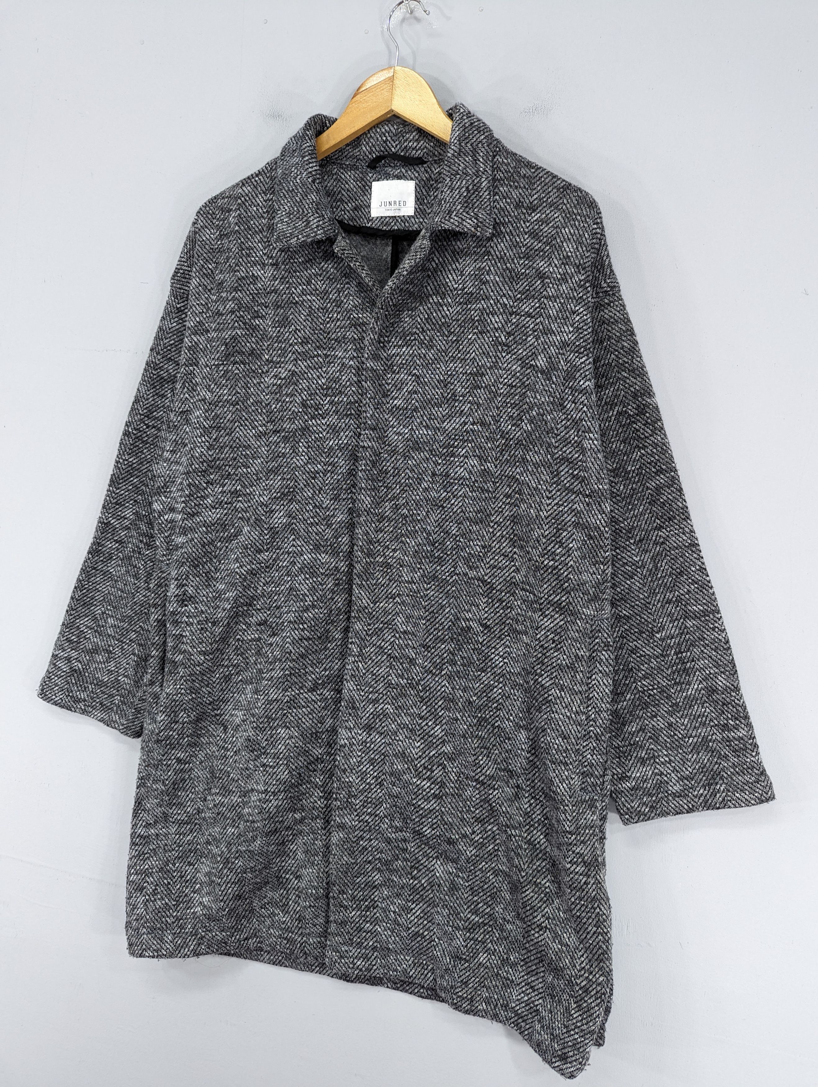 Designer × Japanese Brand 💥RARE💥Junred Tokyo Japan Snap Button Long Coat Jacket Size M / US 6-8 / IT 42-44 - 2 Thumbnail