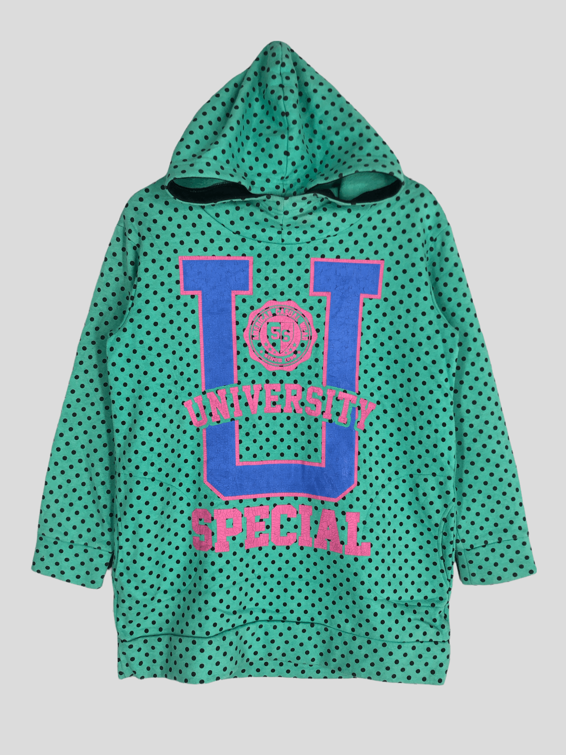 University special polkadot pullover hoodie