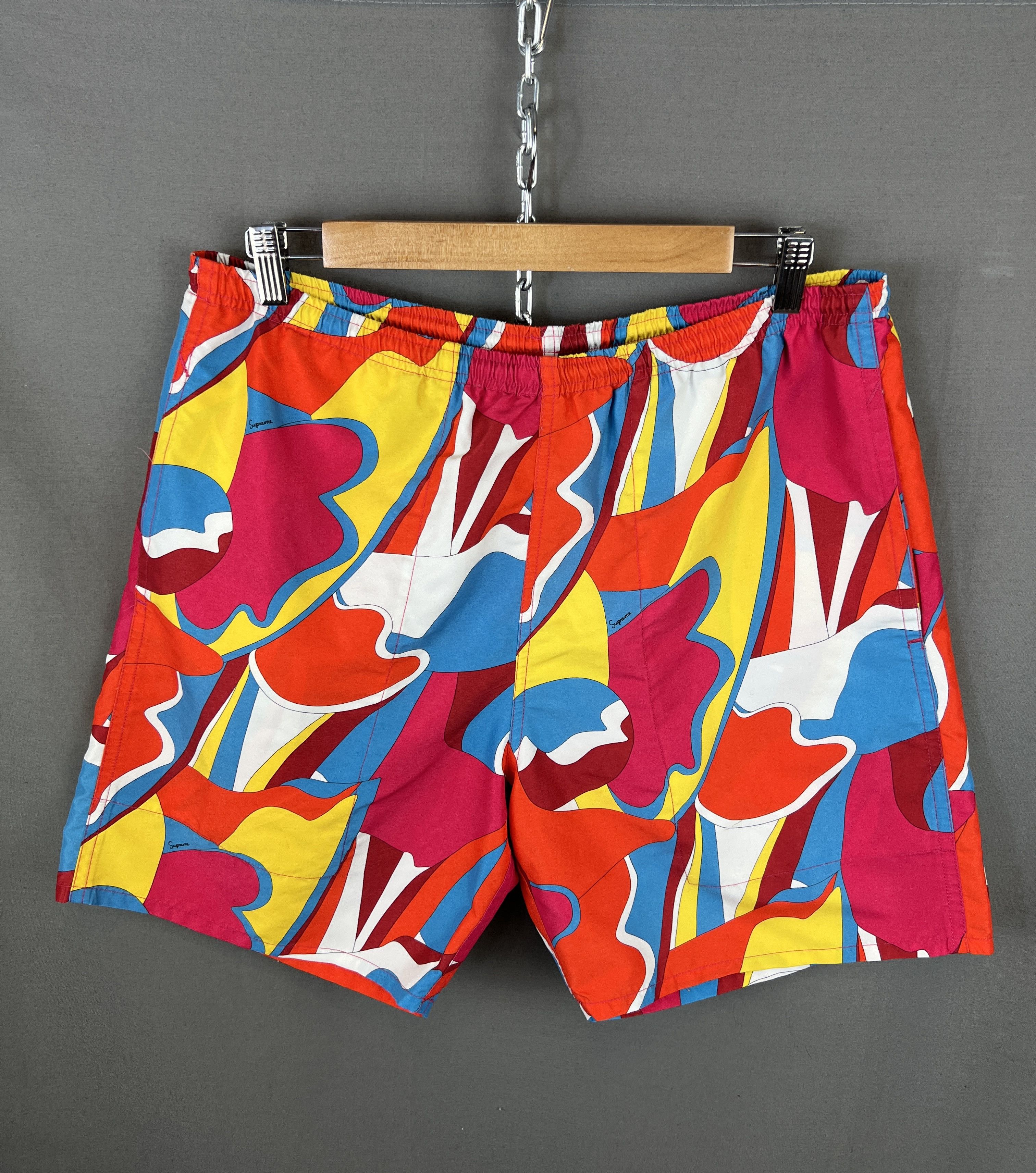 Supreme Supreme Logo Appliqué Water Shorts Red SMALL | Grailed