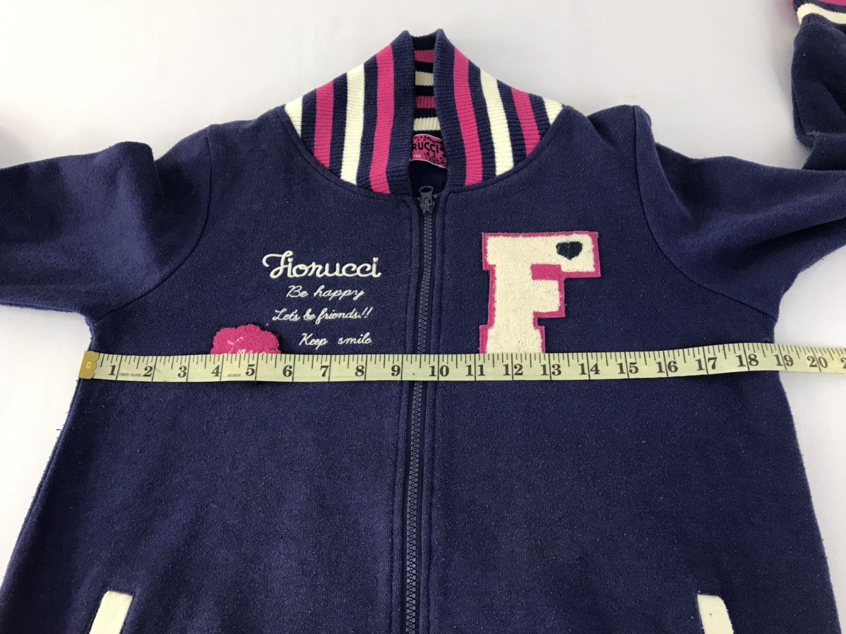 Fiorucci × Vintage Fiorucci Fleece Sweatshirt Jacket Zipper Striped Style Size M / US 6-8 / IT 42-44 - 9 Thumbnail