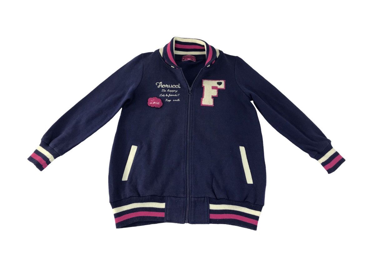 Fiorucci × Vintage Fiorucci Fleece Sweatshirt Jacket Zipper Striped Style Size M / US 6-8 / IT 42-44 - 1 Thumbnail