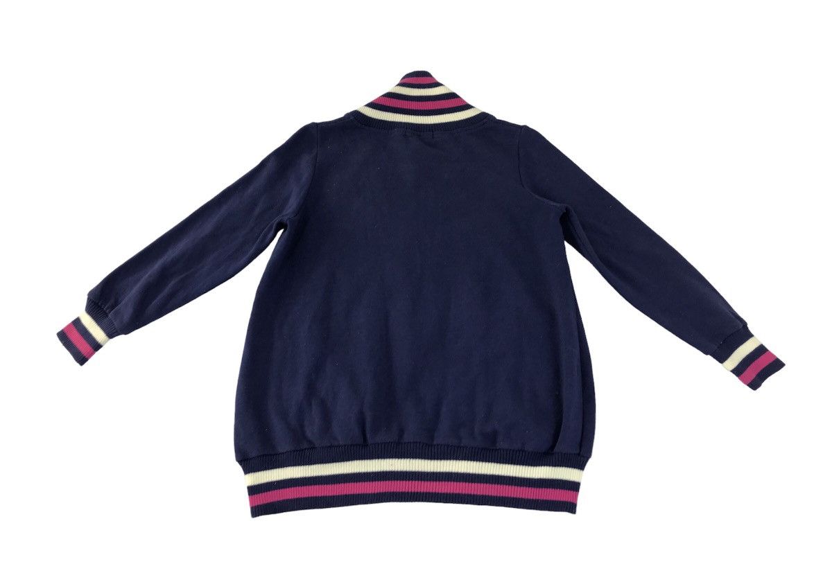 Fiorucci × Vintage Fiorucci Fleece Sweatshirt Jacket Zipper Striped Style Size M / US 6-8 / IT 42-44 - 2 Thumbnail