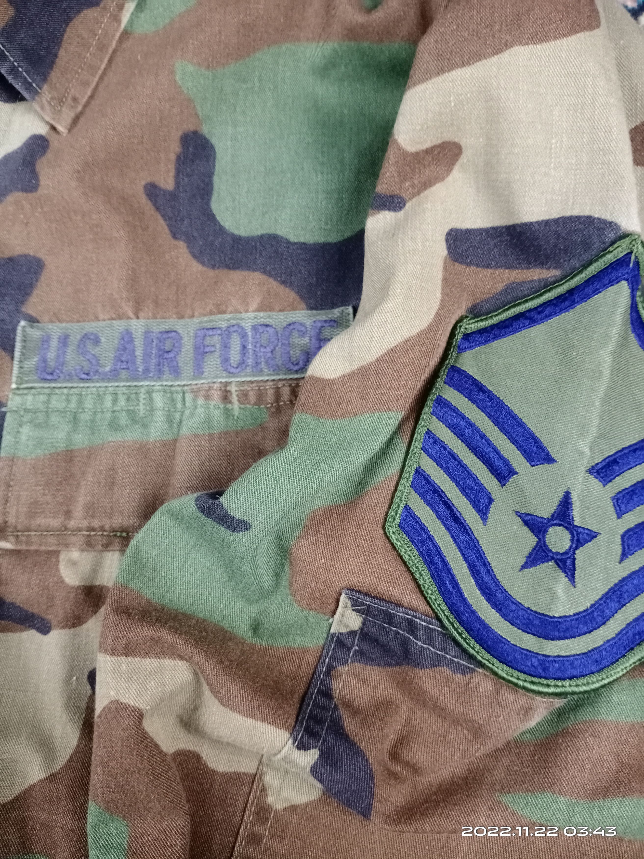 Vintage 💥RARE💥Vintage 80s Woodland Air Force Combat Jacket Size US L / EU 52-54 / 3 - 6 Thumbnail