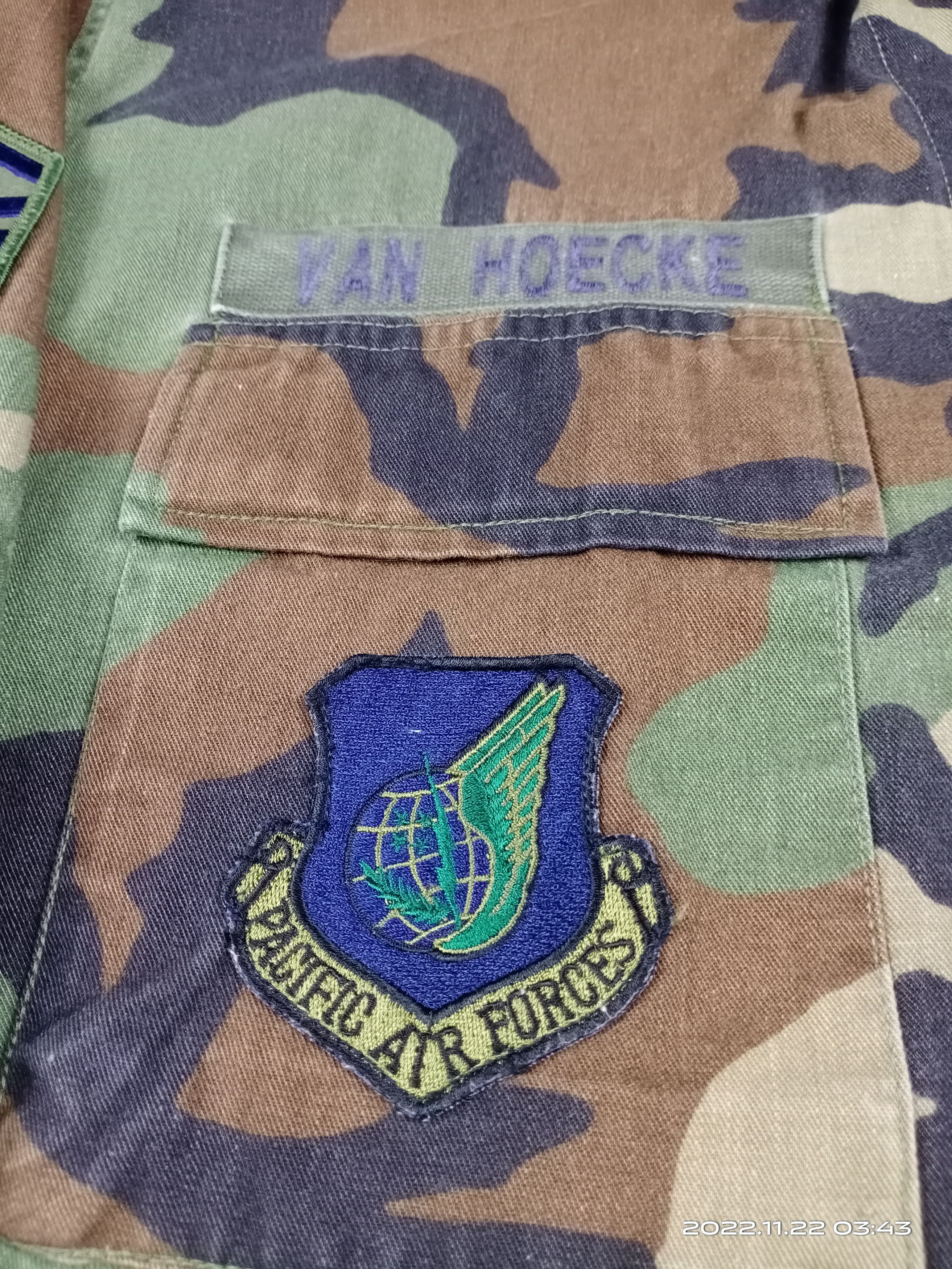 Vintage 💥RARE💥Vintage 80s Woodland Air Force Combat Jacket Size US L / EU 52-54 / 3 - 8 Thumbnail