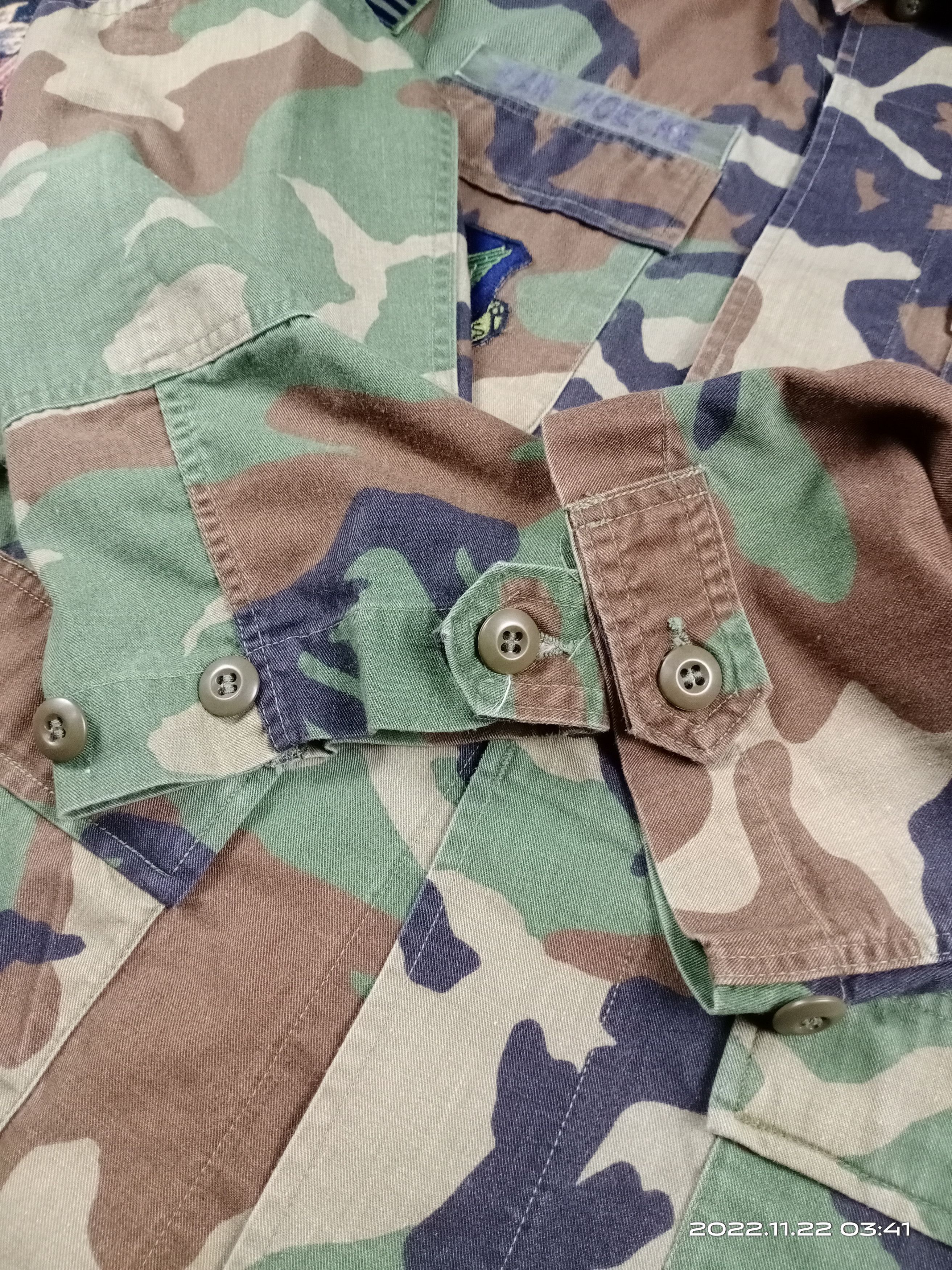 Vintage 💥RARE💥Vintage 80s Woodland Air Force Combat Jacket Size US L / EU 52-54 / 3 - 10 Thumbnail