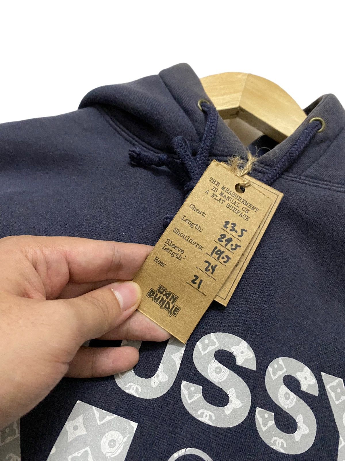 Stussy Vintage Faded Stussy N4 Monogram Hoodie Size US M / EU 48-50 / 2 - 5 Thumbnail