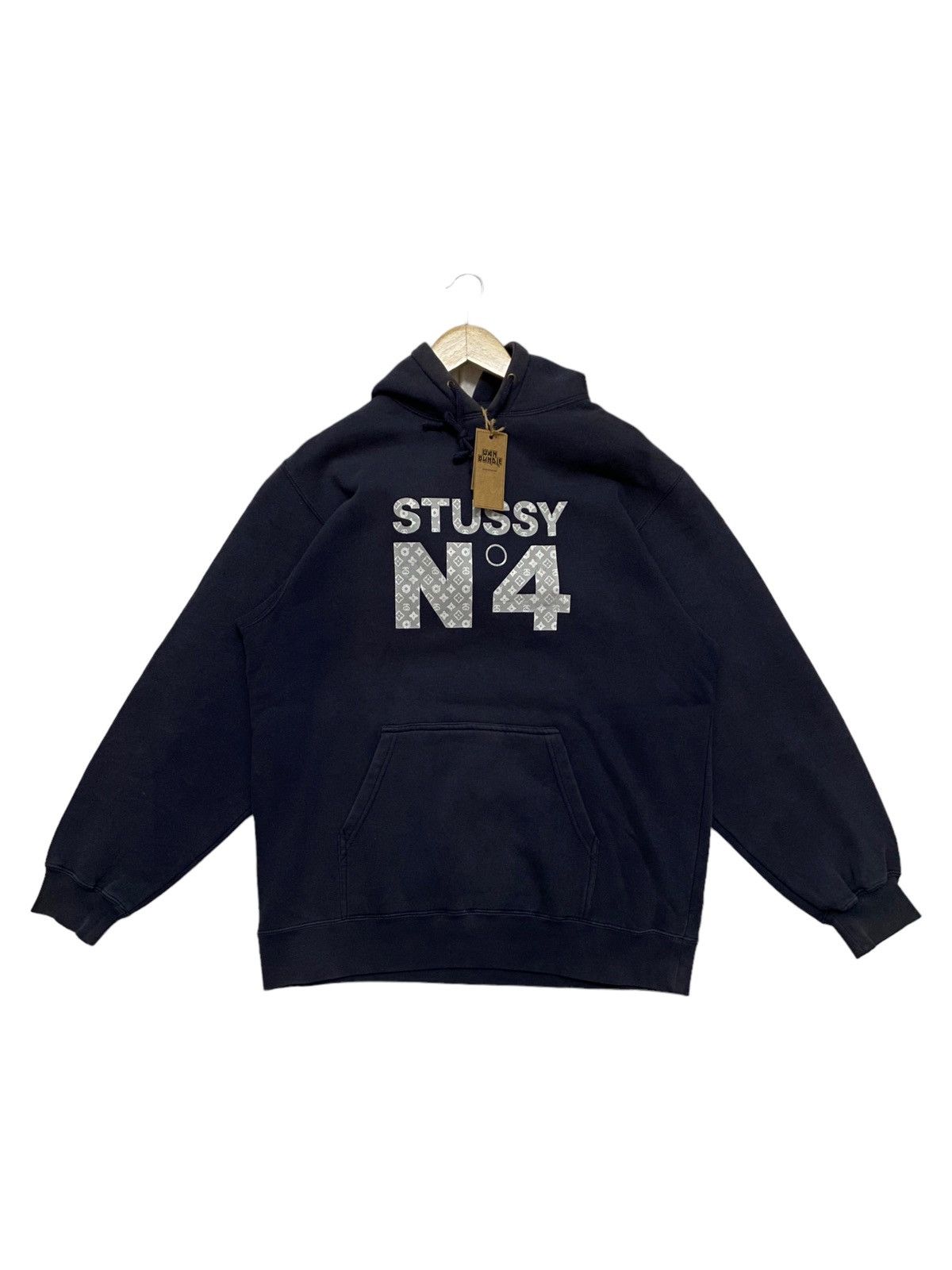 Stussy Vintage Faded Stussy N4 Monogram Hoodie Size US M / EU 48-50 / 2 - 1 Thumbnail