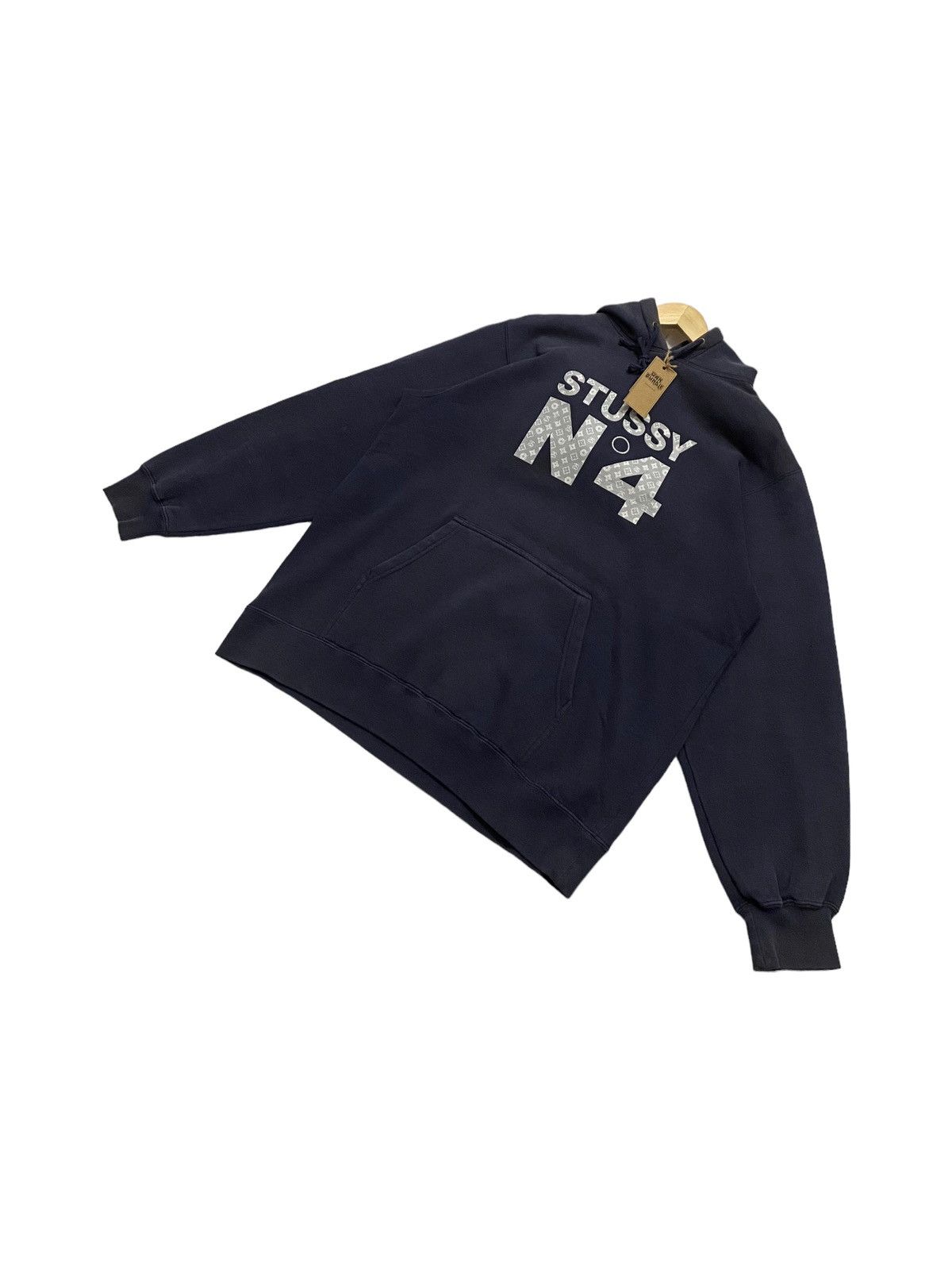 Stussy Vintage Faded Stussy N4 Monogram Hoodie Size US M / EU 48-50 / 2 - 3 Thumbnail