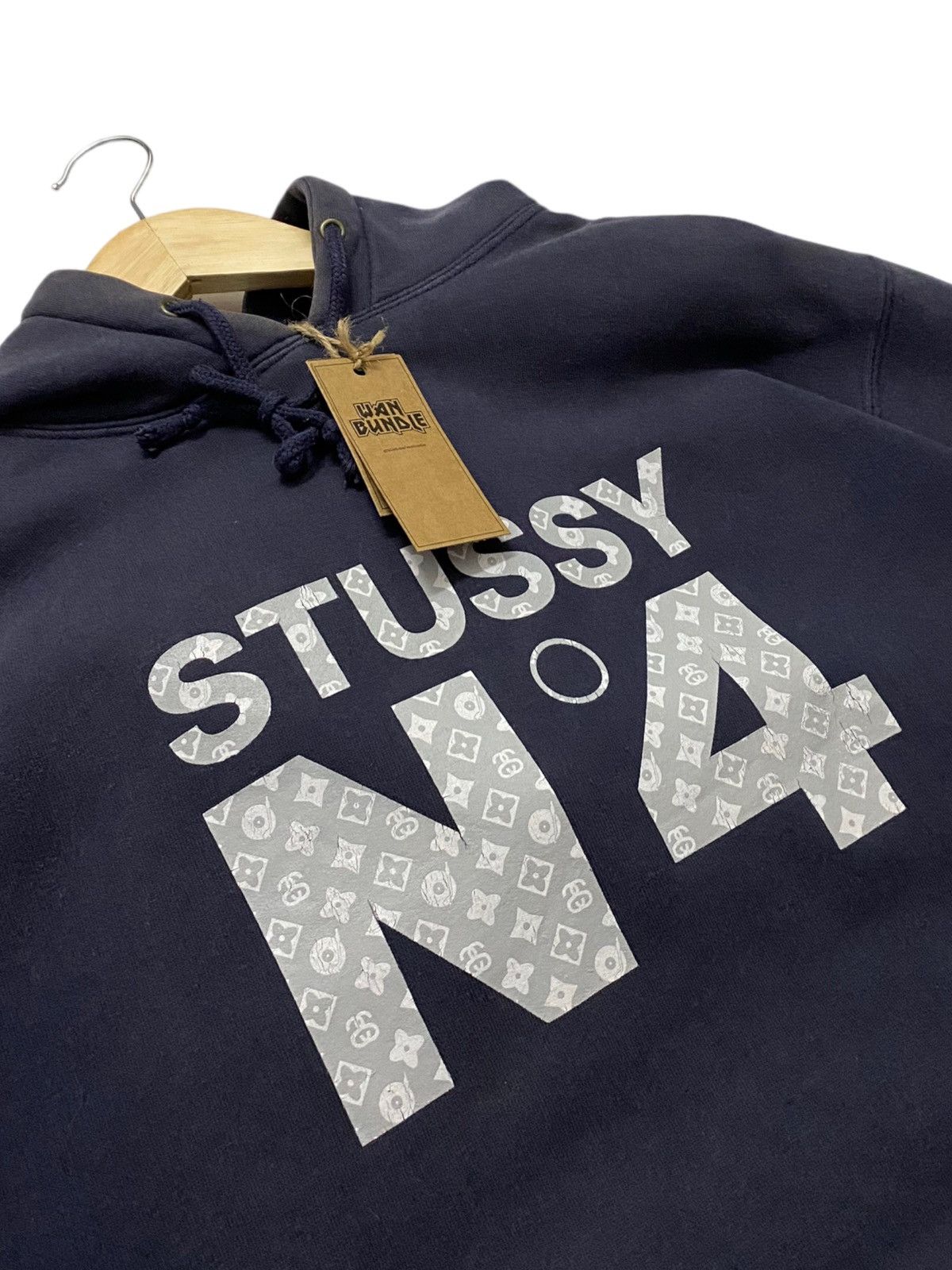Stussy Vintage Faded Stussy N4 Monogram Hoodie Size US M / EU 48-50 / 2 - 4 Thumbnail