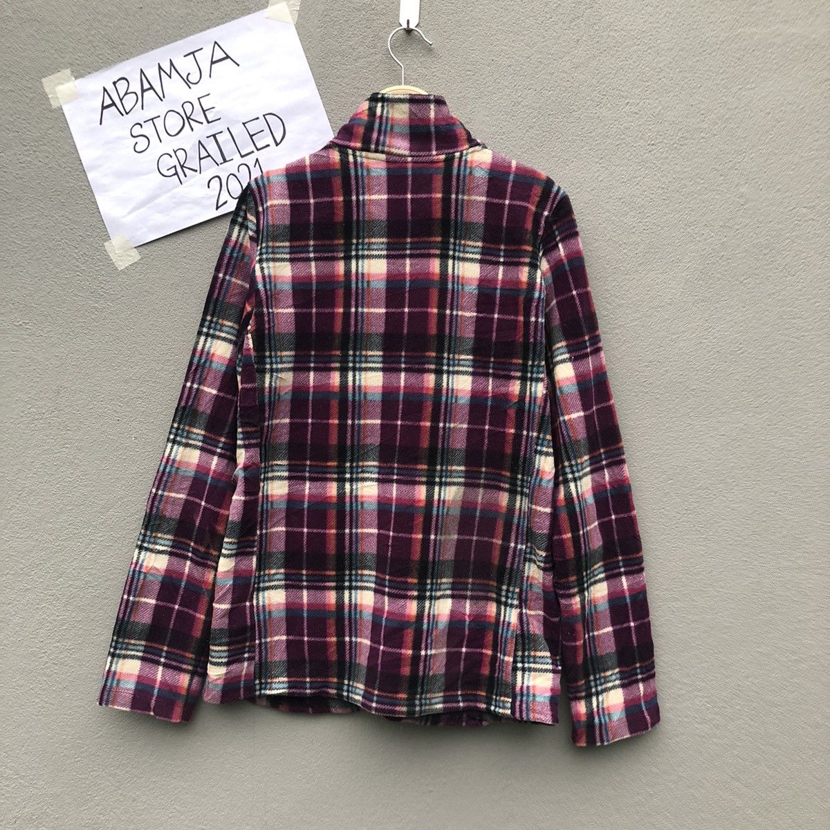 Japanese Brand Vintage Uniqlo Zipper Ups Plaid Fleece Jacket Size US S / EU 44-46 / 1 - 5 Thumbnail