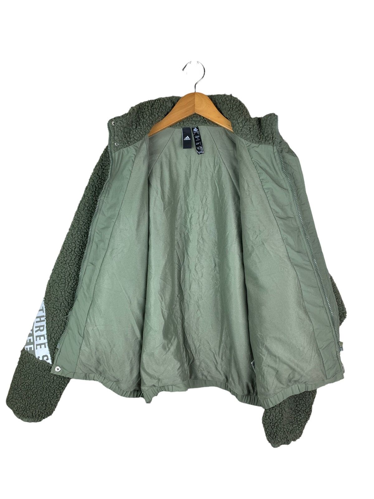 Adidas × Vintage Adidas Three Stripes Fleece Bomber Style Jacket Size US S / EU 44-46 / 1 - 12 Thumbnail